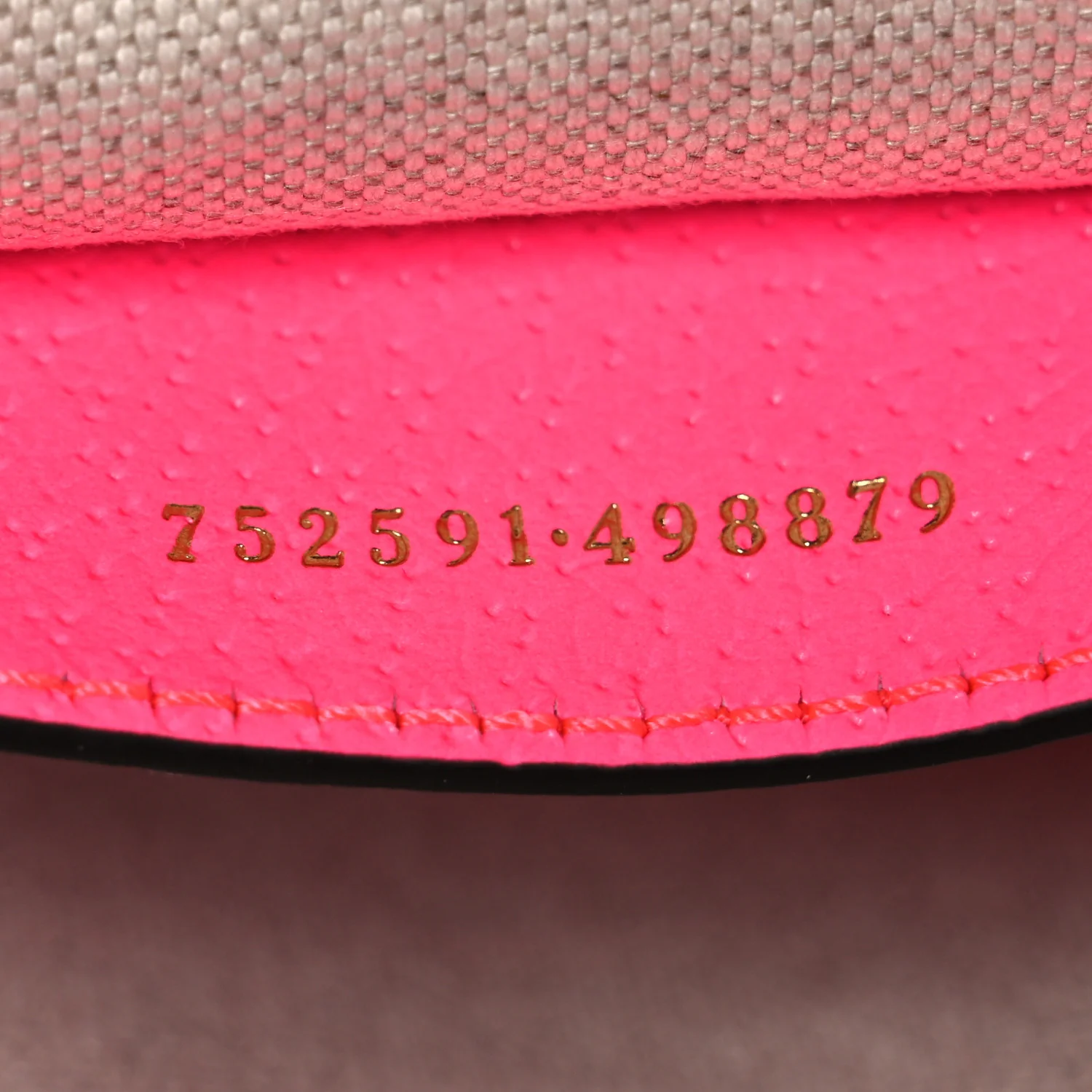 GG Supreme Monogram Textured Dollar Calfskin Web Ophidia Small Crossbody Bag Beige Ebony Fuchsia - Image 6