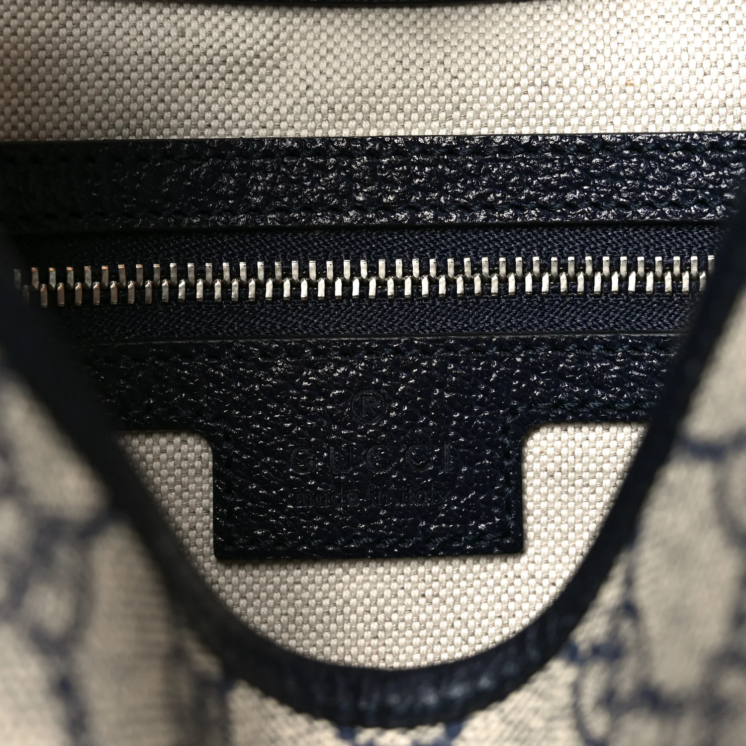 GG Supreme Monogram Textured Dollar Calfskin Web Small Jackie 1961 Hobo Beige Blue - Image 6