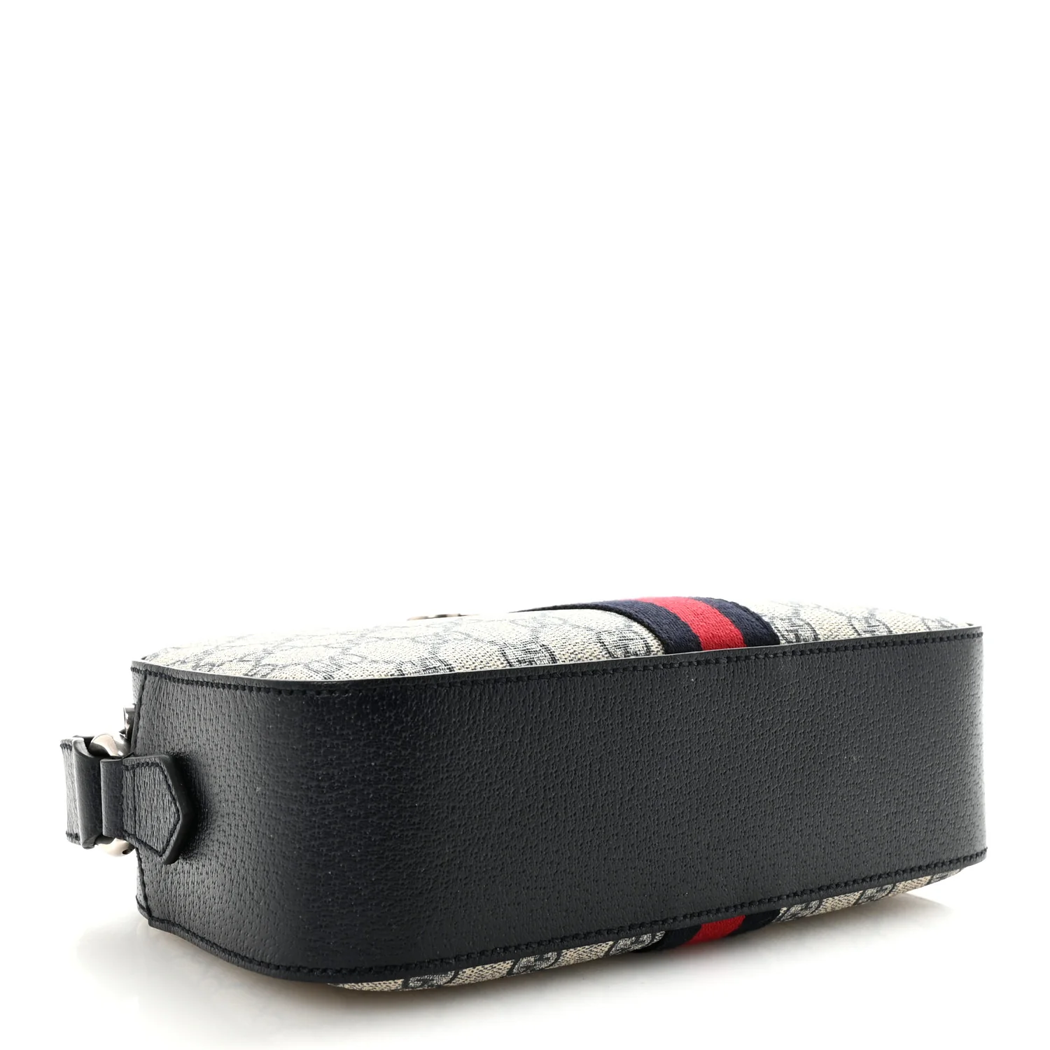 GG Supreme Monogram Textured Dollar Calfskin Web Small Ophidia Camera Bag Beige Blue - Image 4