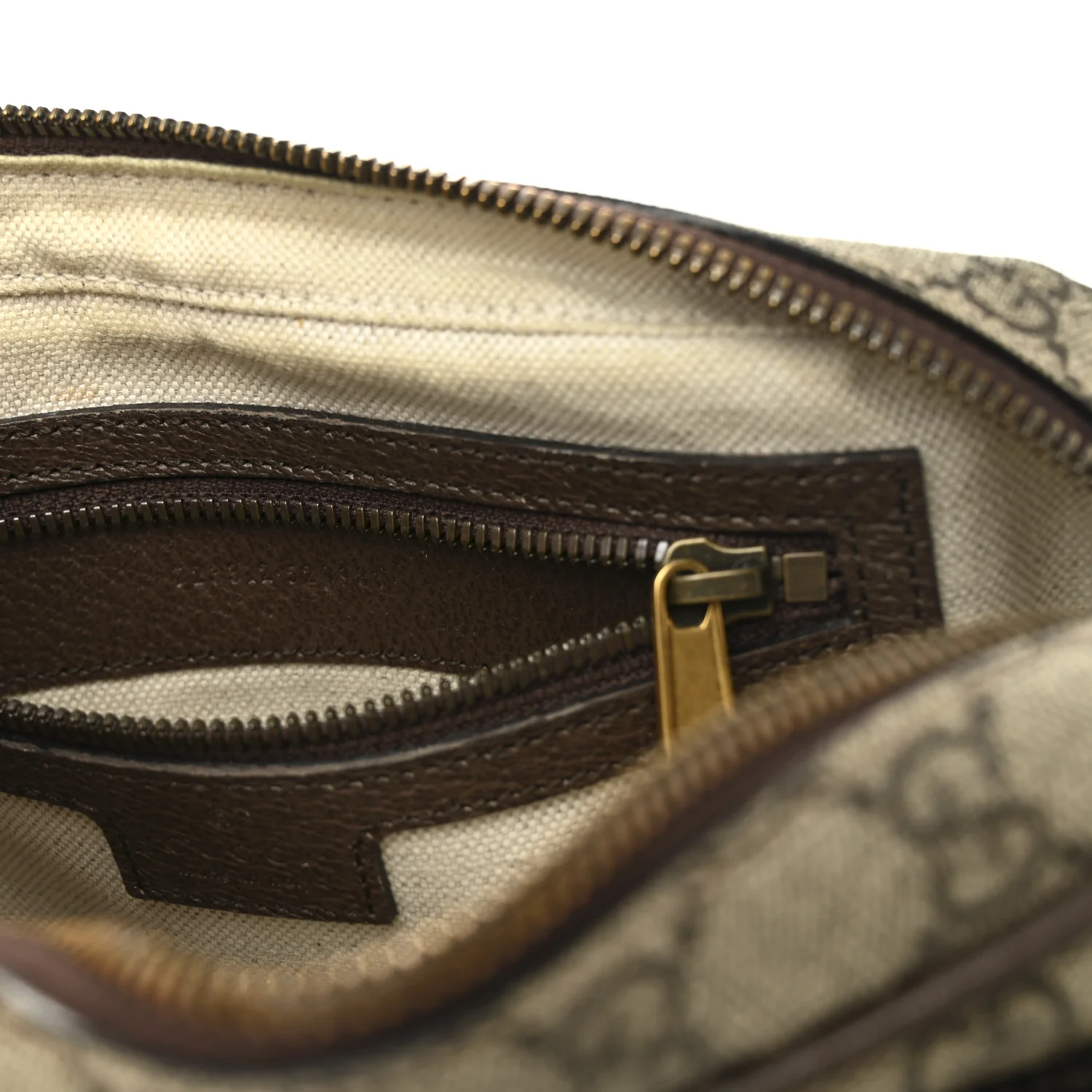 GG Supreme Monogram Textured Dollar Calfskin Web Small Ophidia Convertible Shoulder Bag Beige Ebony New Acero - Image 7