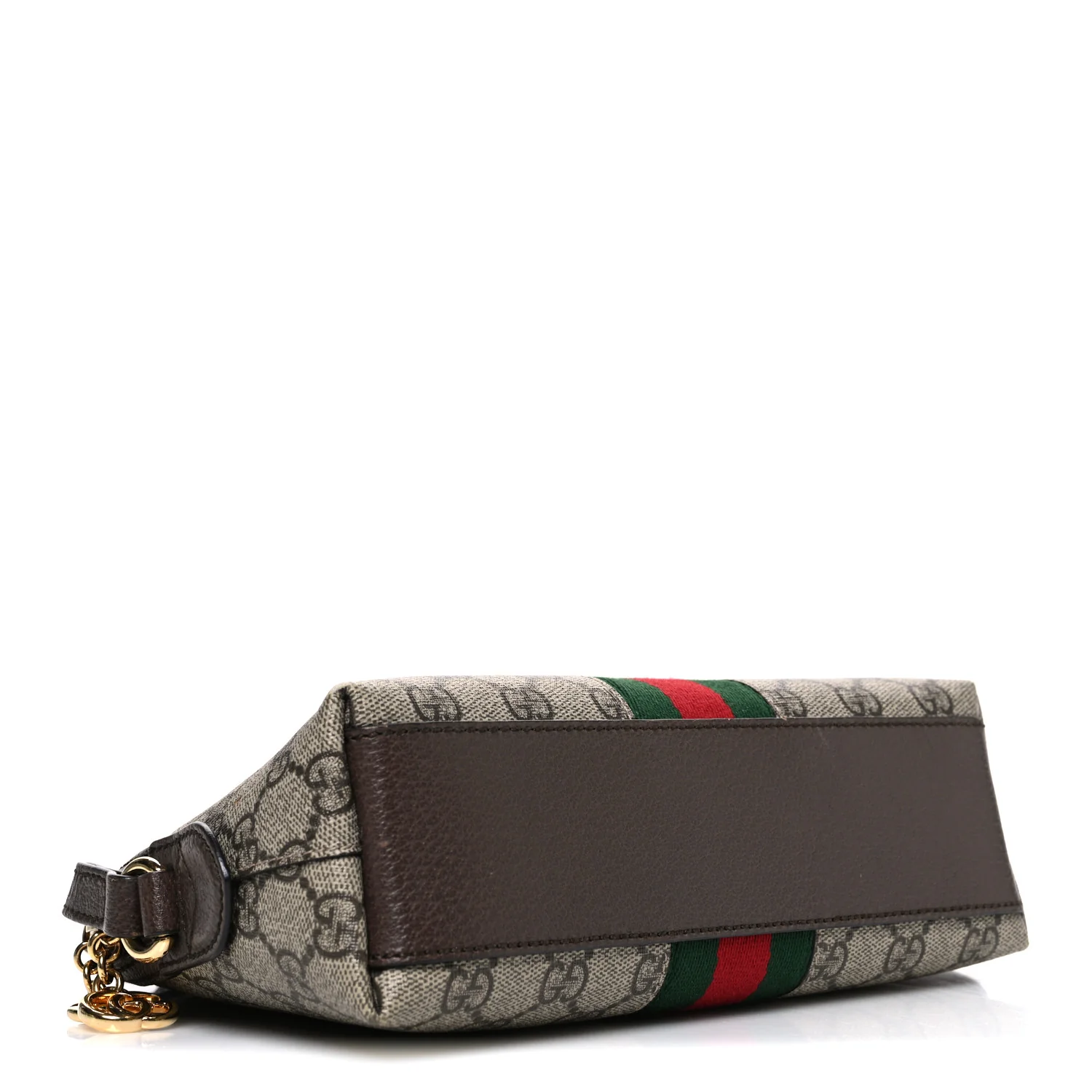 GG Supreme Monogram Textured Dollar Calfskin Web Small Ophidia Dome Shoulder Bag Beige Ebony New Acero - Image 3