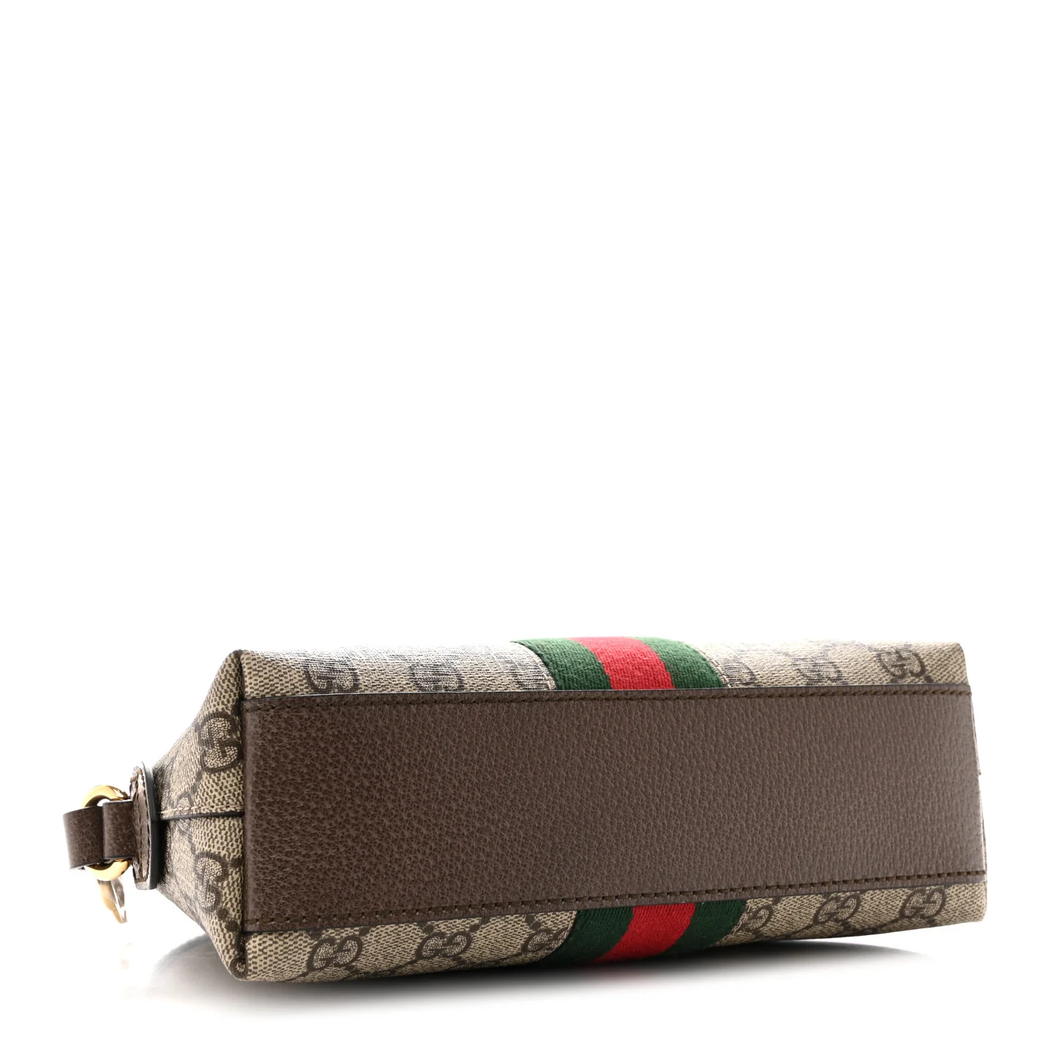 GG Supreme Monogram Textured Dollar Calfskin Web Small Ophidia Dome Shoulder Bag Beige Ebony New Acero - Image 4
