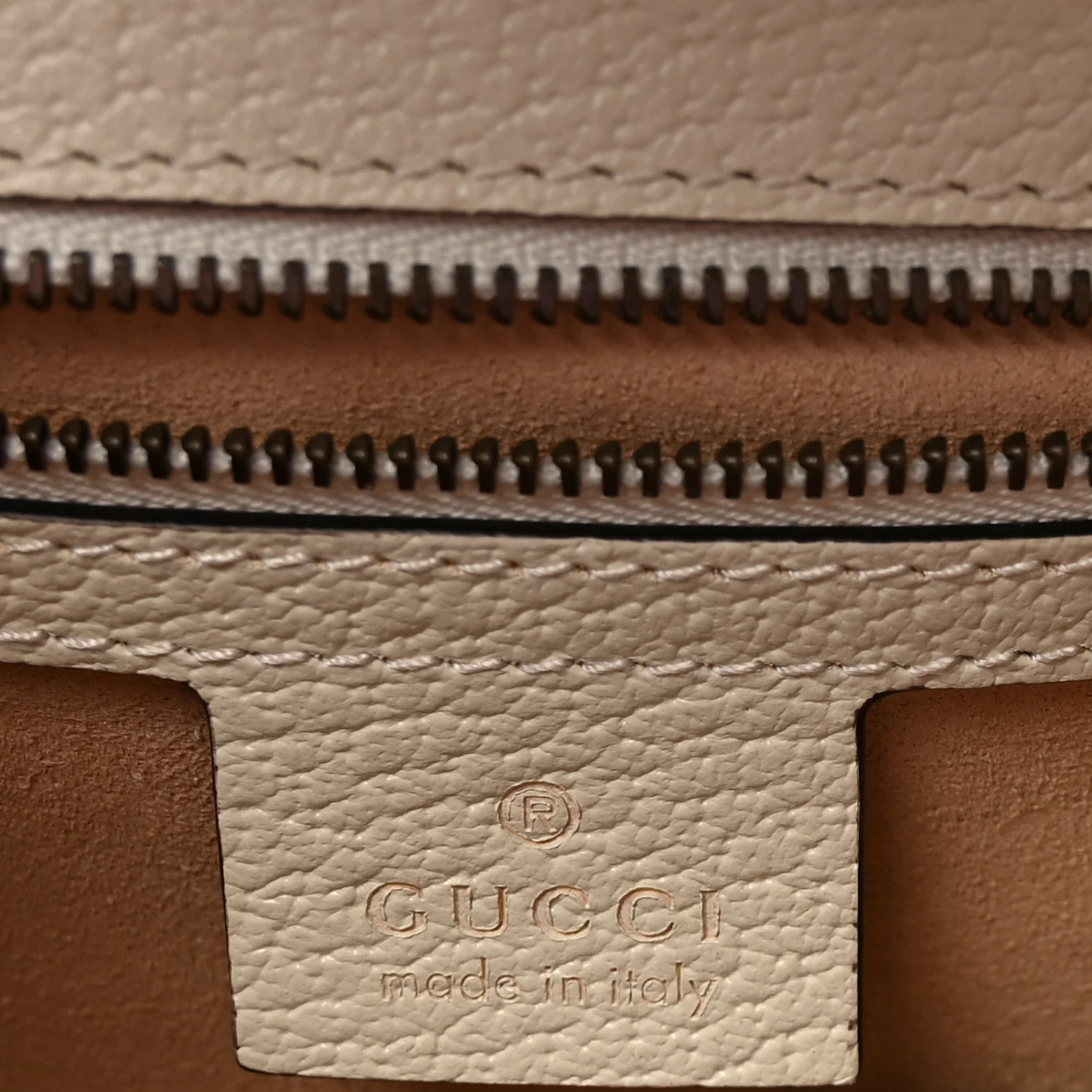 GG Supreme Monogram Textured Dollar Calfskin Web Small Ophidia Padlock Top Handle Bag  Beige Ebony Mystic White - Image 6