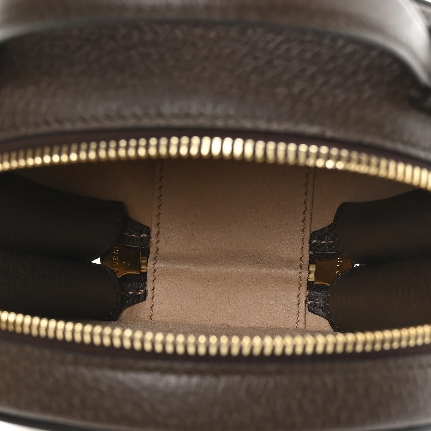 GG Supreme Monogram Top Handle Web Mini Ophidia Round Shoulder Bag Brown - Image 5