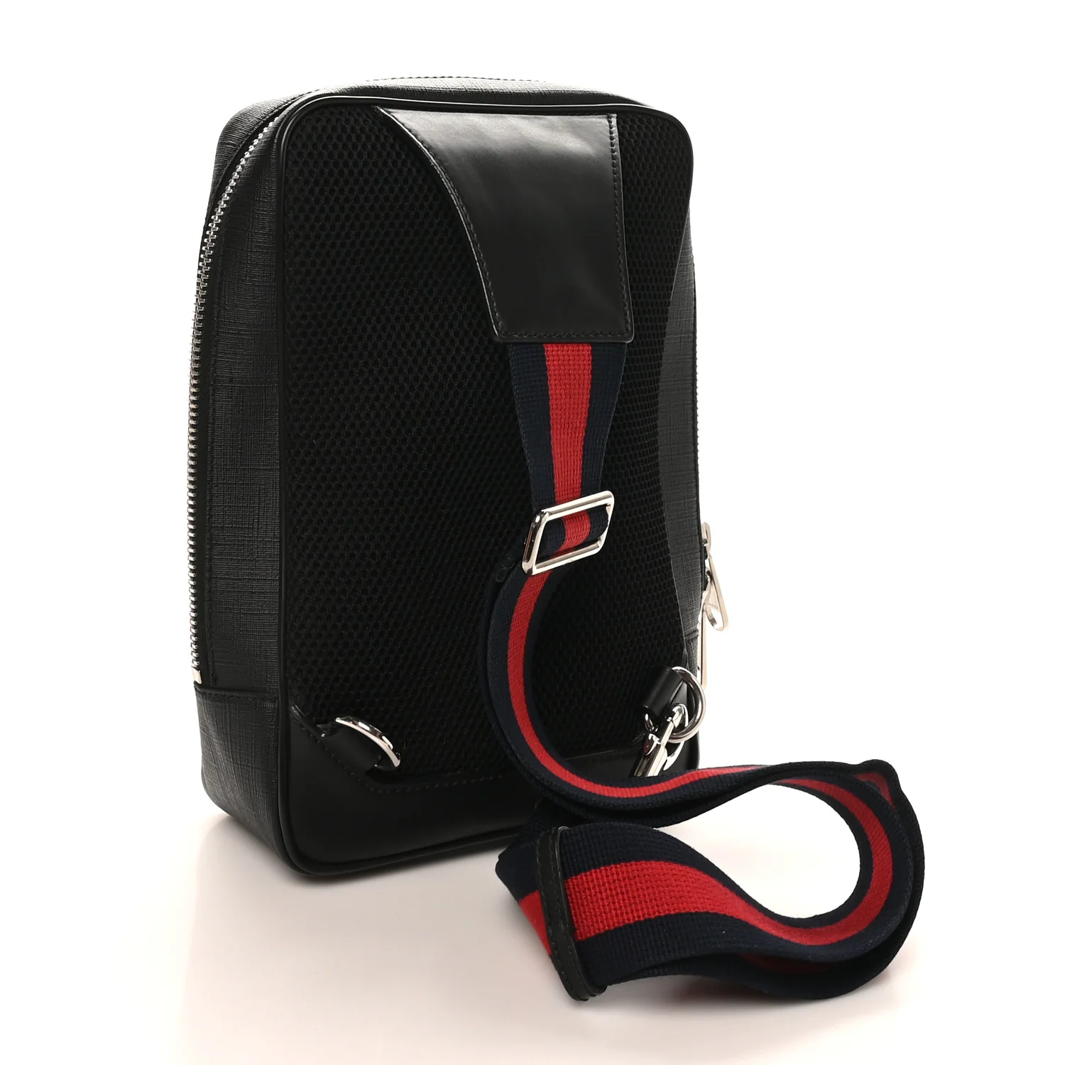 GG Supreme Monogram Web Belt Bag Black Grey - Image 2