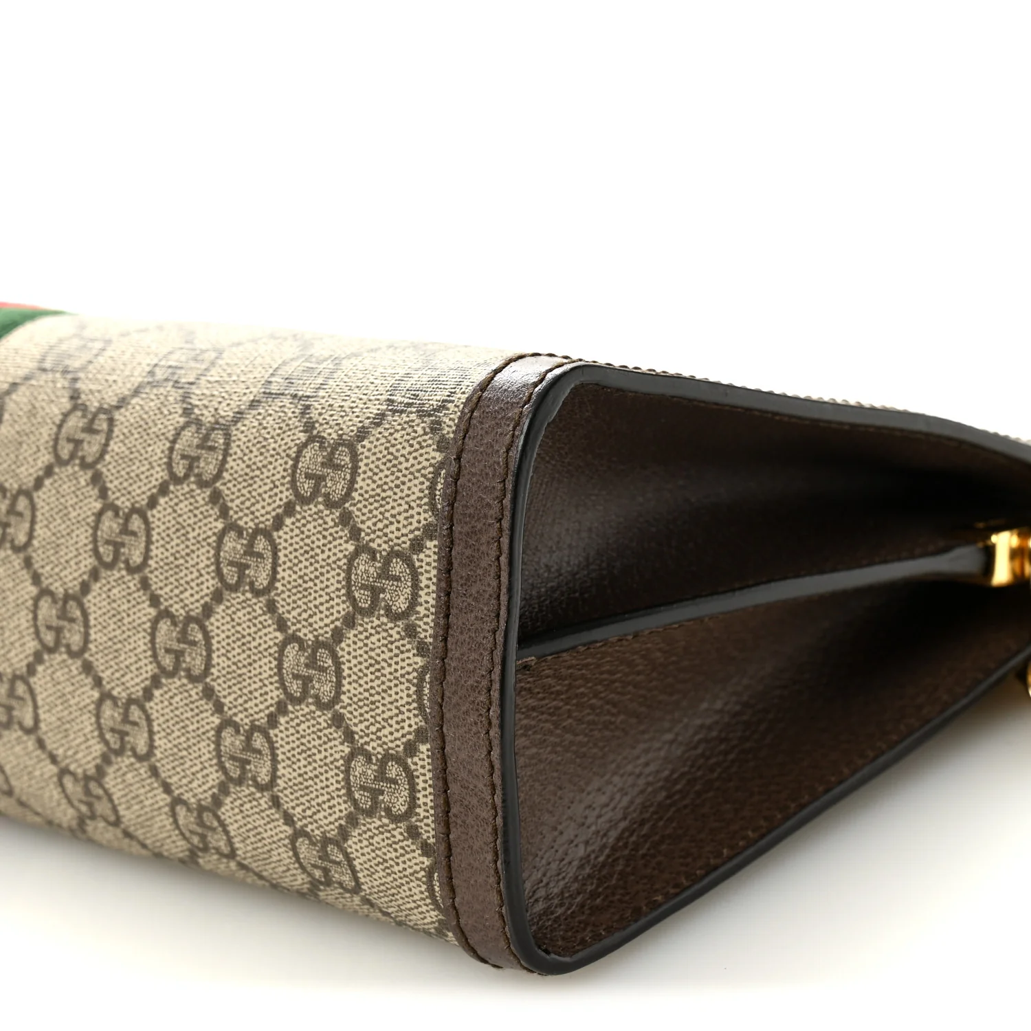 GG Supreme Monogram Web Medium Ophidia Chain Shoulder Bag Brown - Image 10