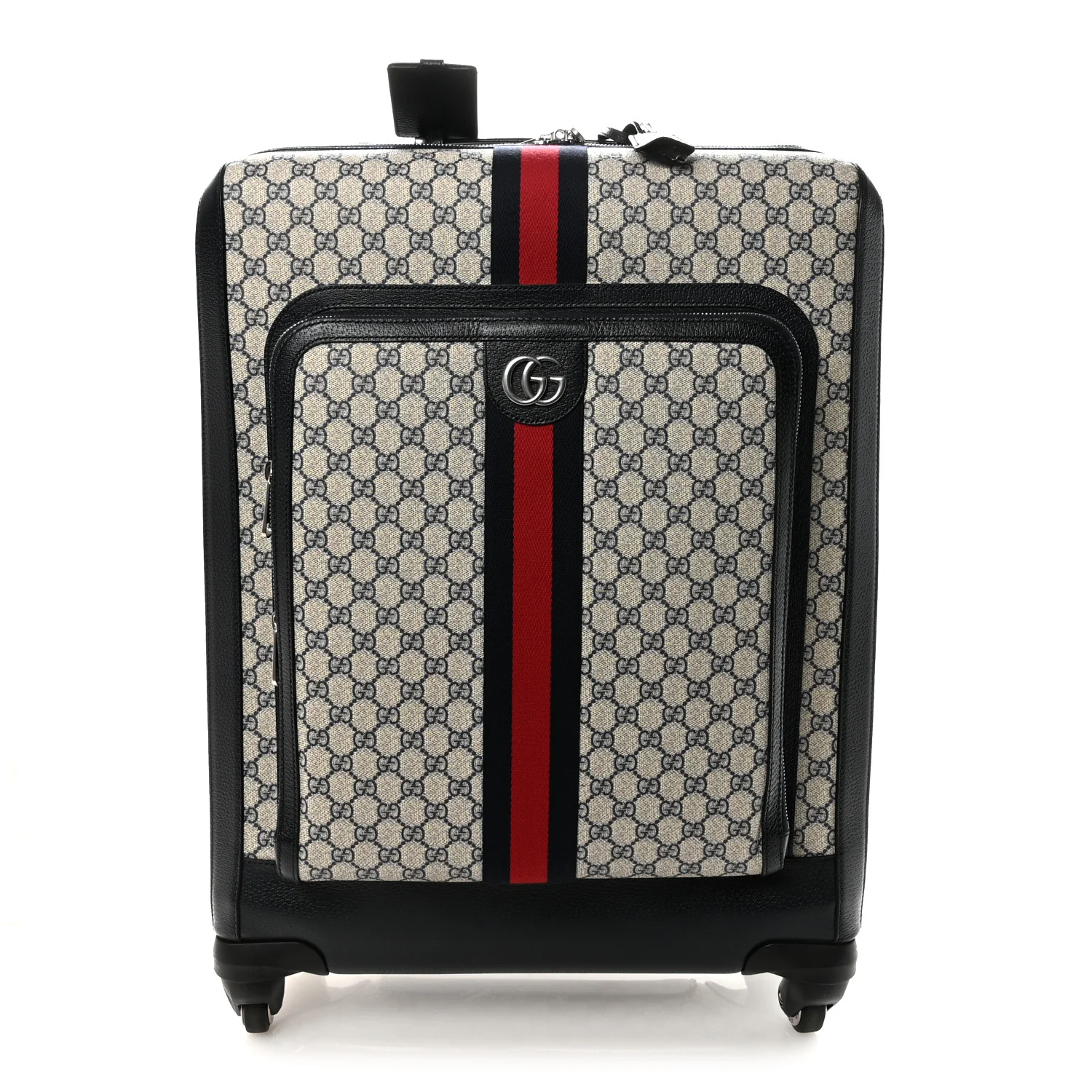 GG Supreme Monogram Web Medium Savoy Trolley Beige Blue