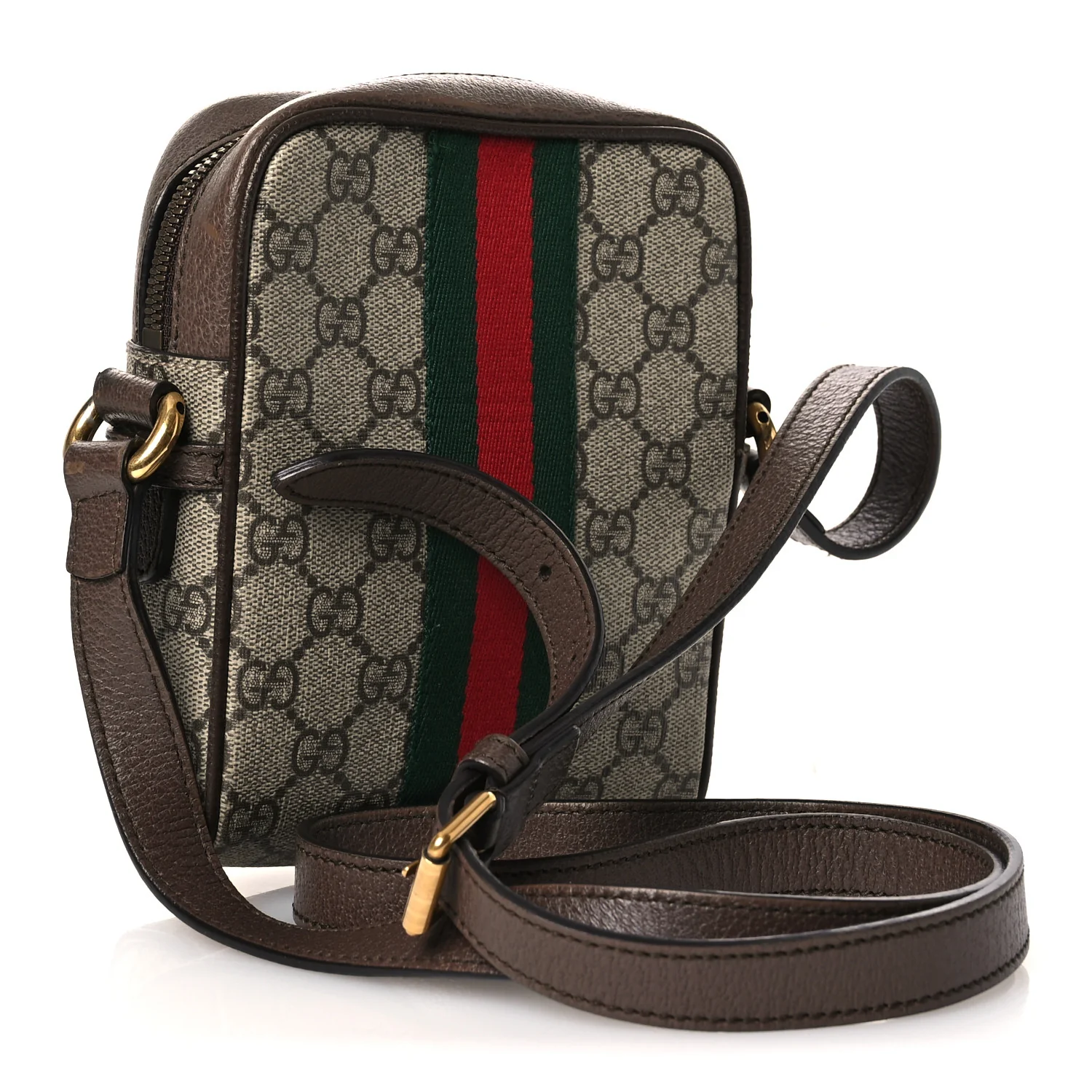GG Supreme Monogram Web Mini Ophidia Messenger Brown - Image 2