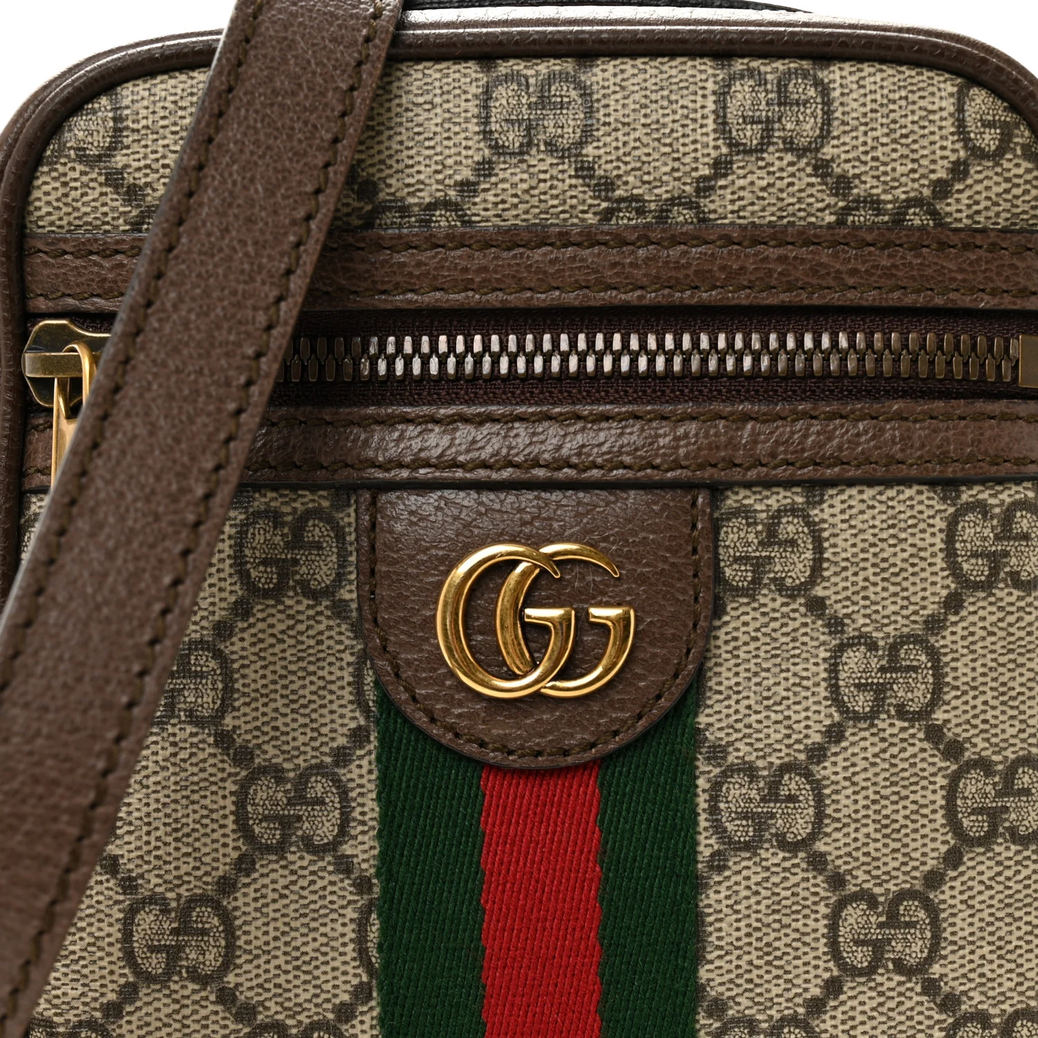 GG Supreme Monogram Web Mini Ophidia Messenger Brown - Image 15