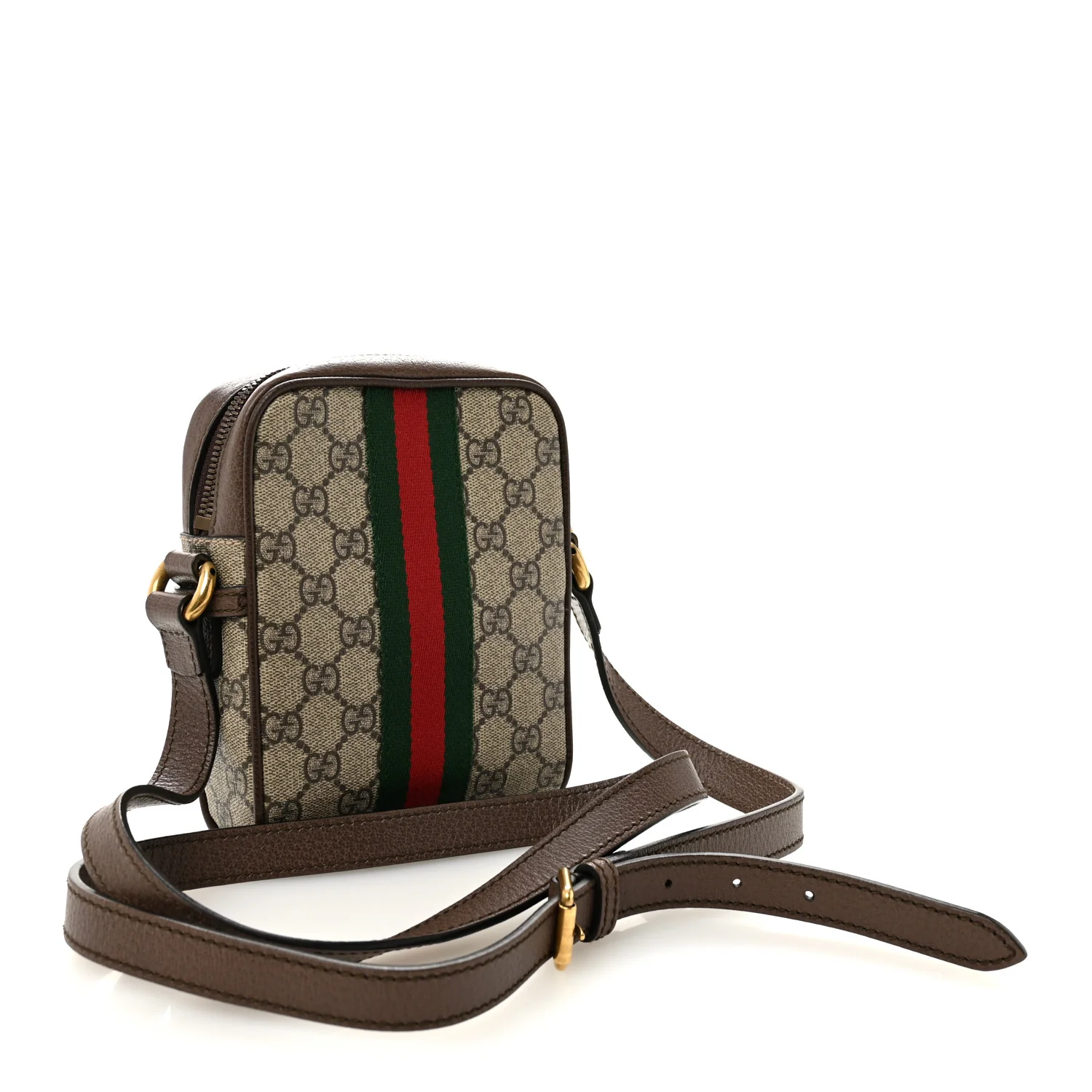 GG Supreme Monogram Web Mini Ophidia Messenger Brown - Image 5
