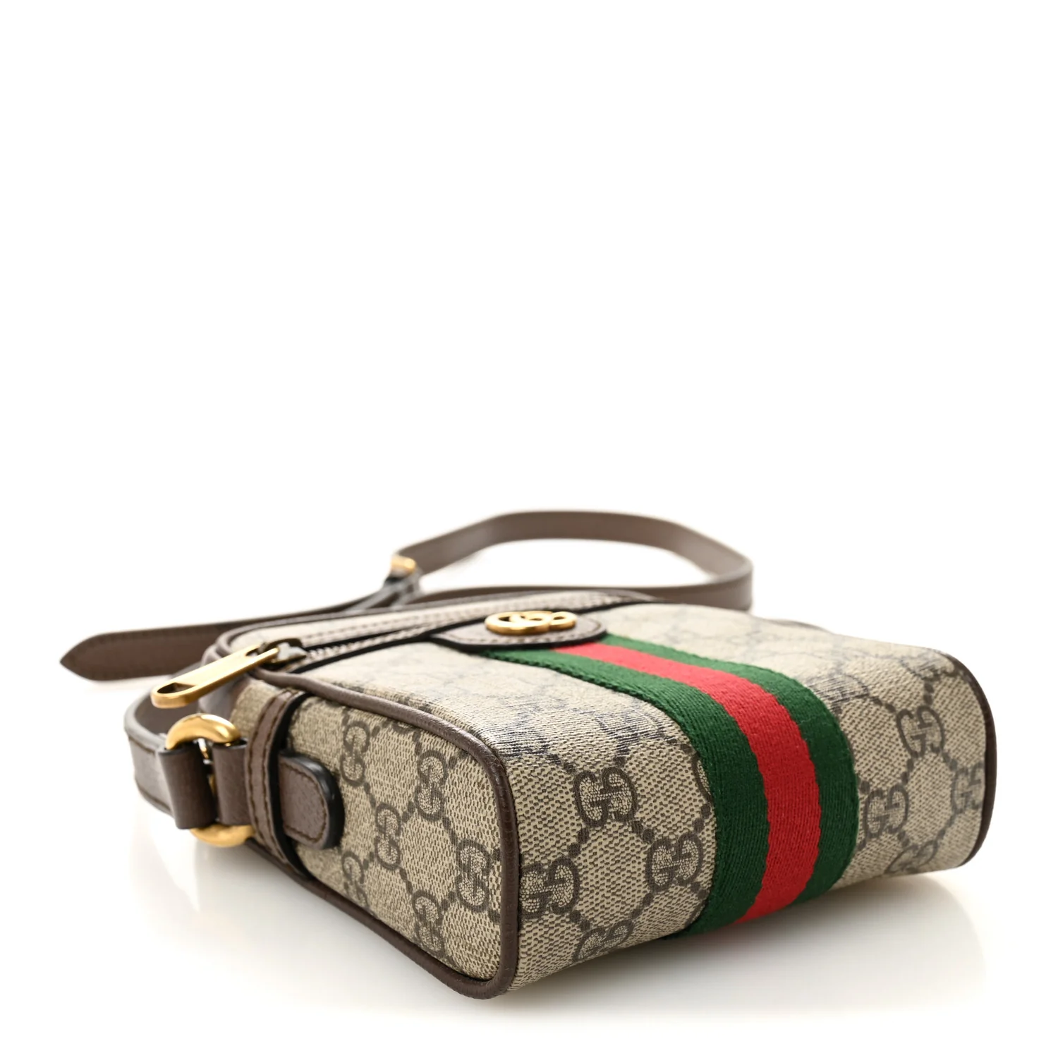GG Supreme Monogram Web Mini Ophidia Messenger Brown - Image 6