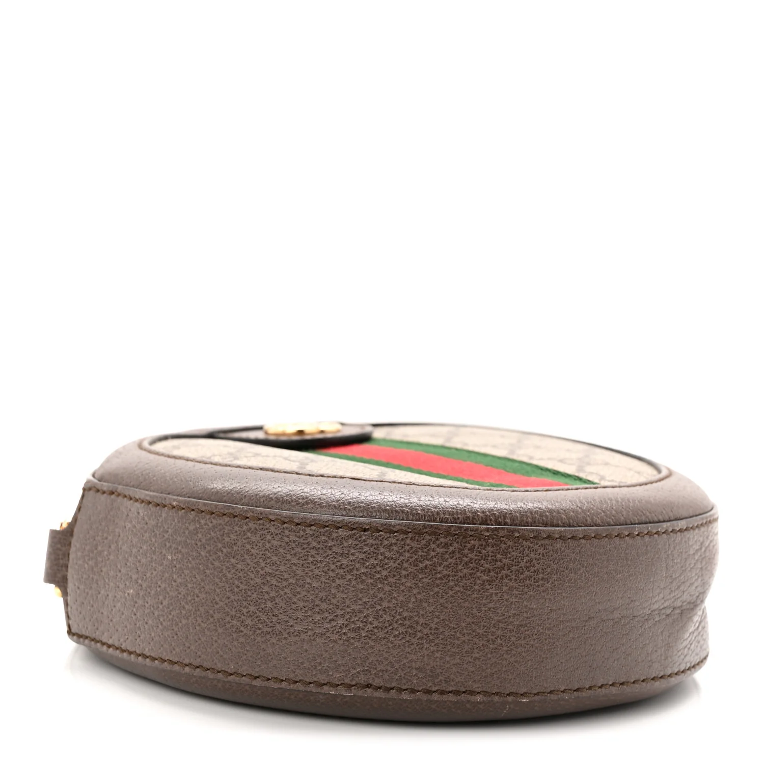 GG Supreme Monogram Web Mini Ophidia Round Shoulder Bag Brown - Image 4
