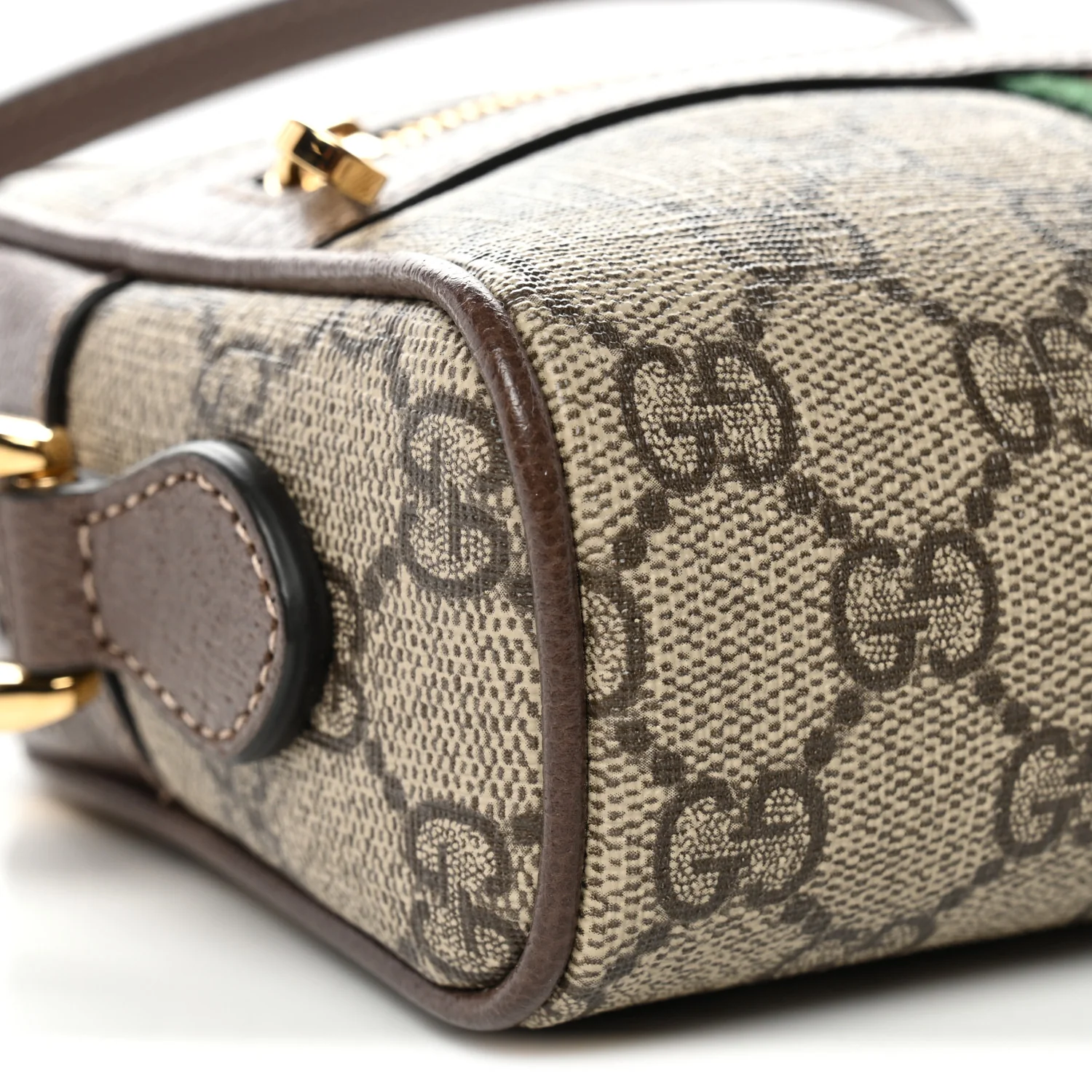 GG Supreme Monogram Web Mini Ophidia Shoulder Bag Brown - Image 9