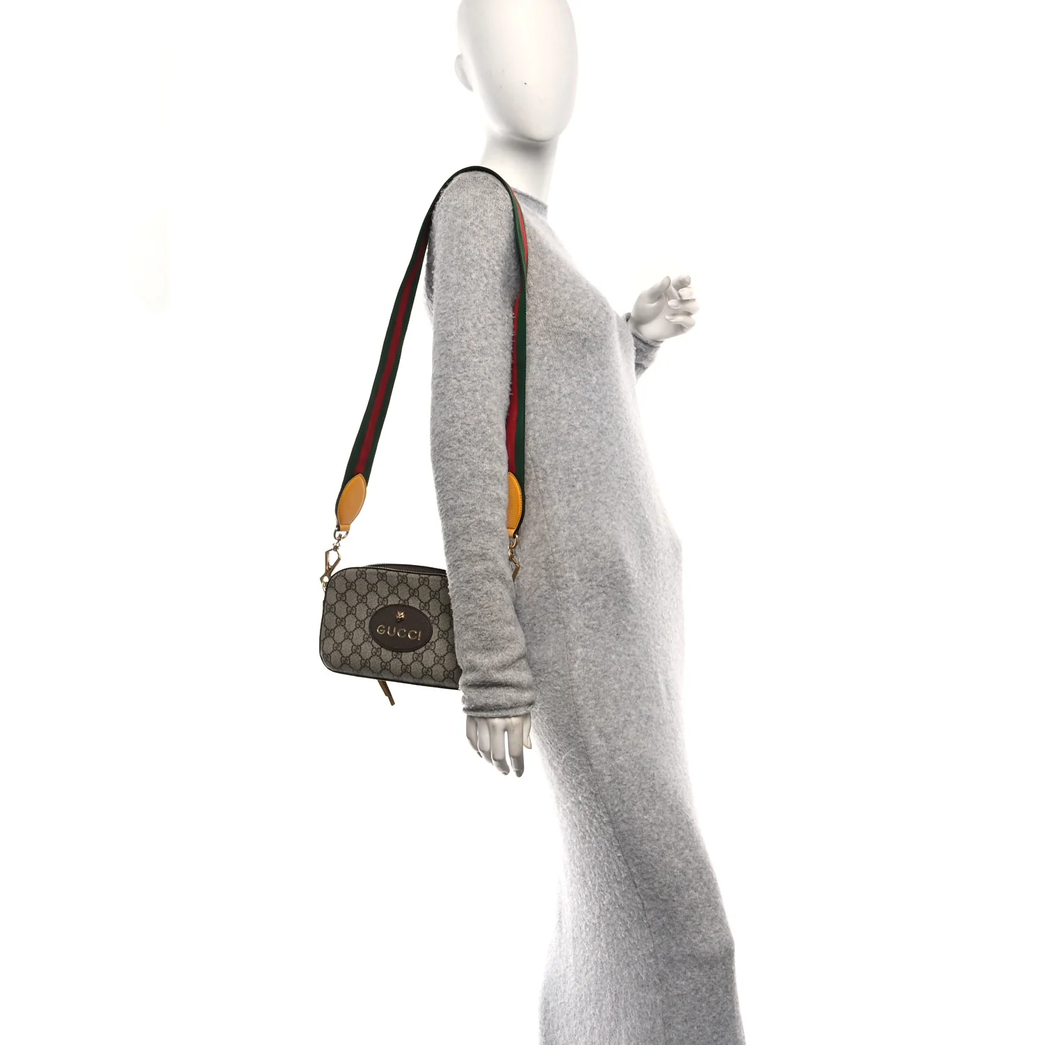 GG Supreme Monogram Web Neo Vintage Shoulder Bag Beige New Acero Crop - Image 2