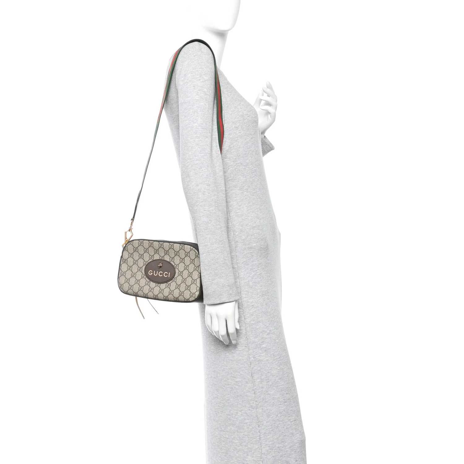 GG Supreme Monogram Web Neo Vintage Shoulder Bag Beige New Acero Crop - Image 2