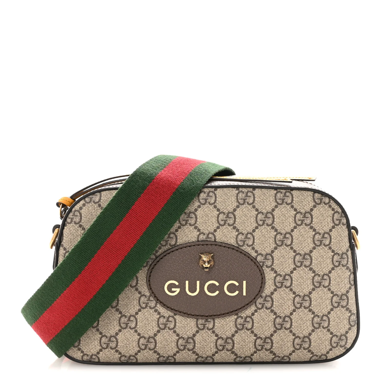GG Supreme Monogram Web Neo Vintage Shoulder Bag Beige New Acero Crop