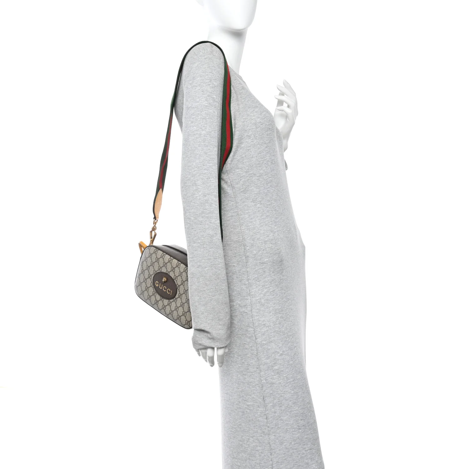 GG Supreme Monogram Web Neo Vintage Shoulder Bag Beige New Acero Crop - Image 2