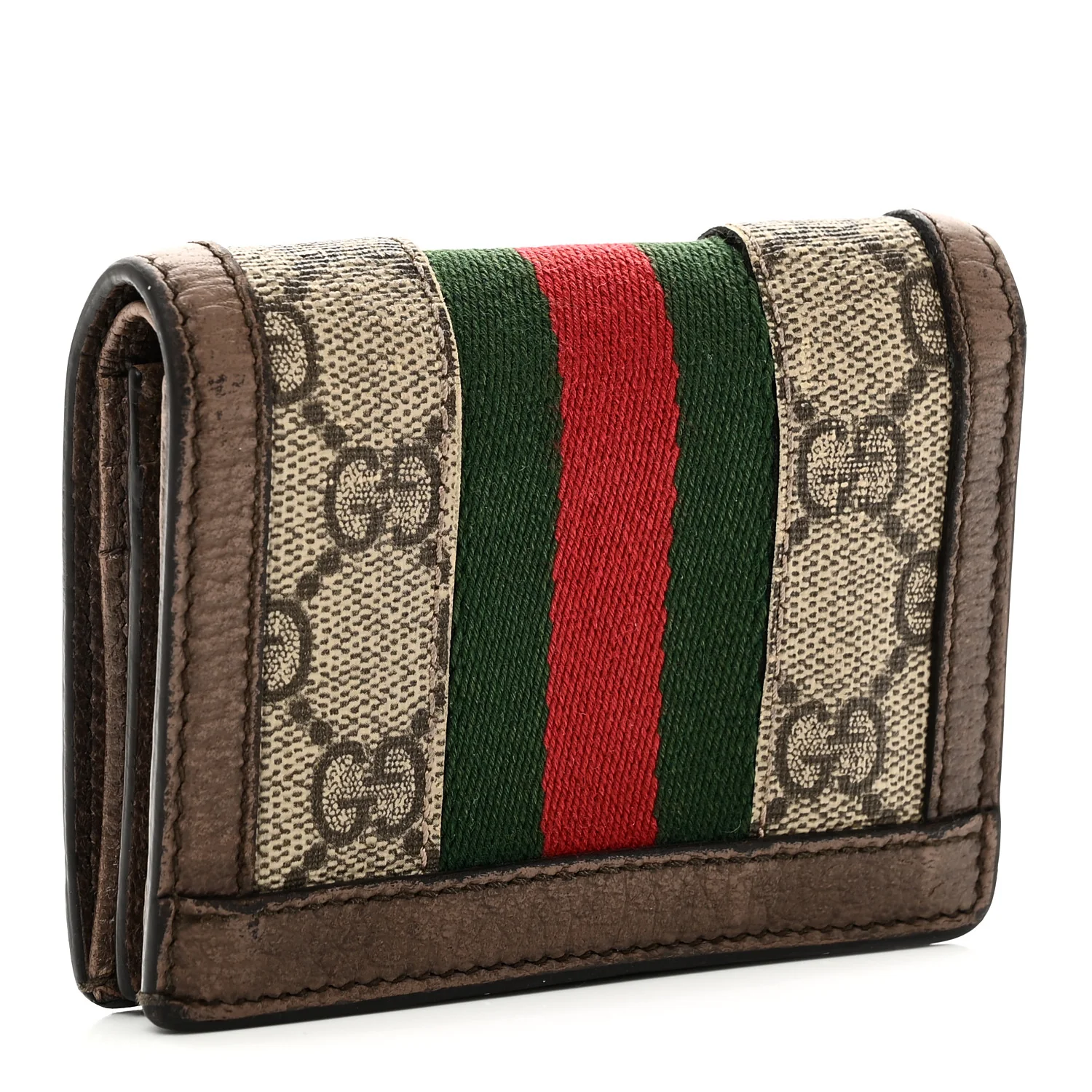 GG Supreme Monogram Web Ophidia Card Case Beige New Acero - Image 3