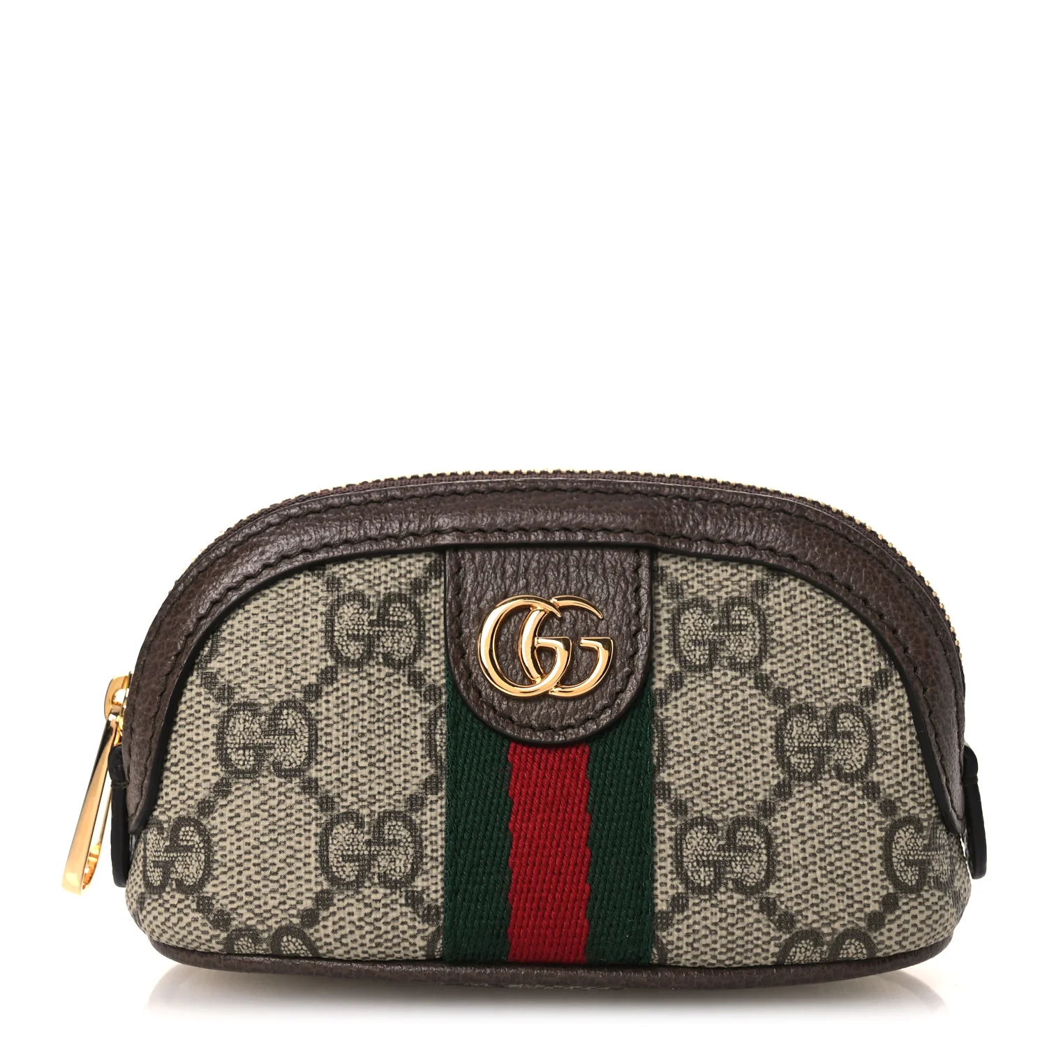 GG Supreme Monogram Web Ophidia Dome Key Pouch Beige New Acero
