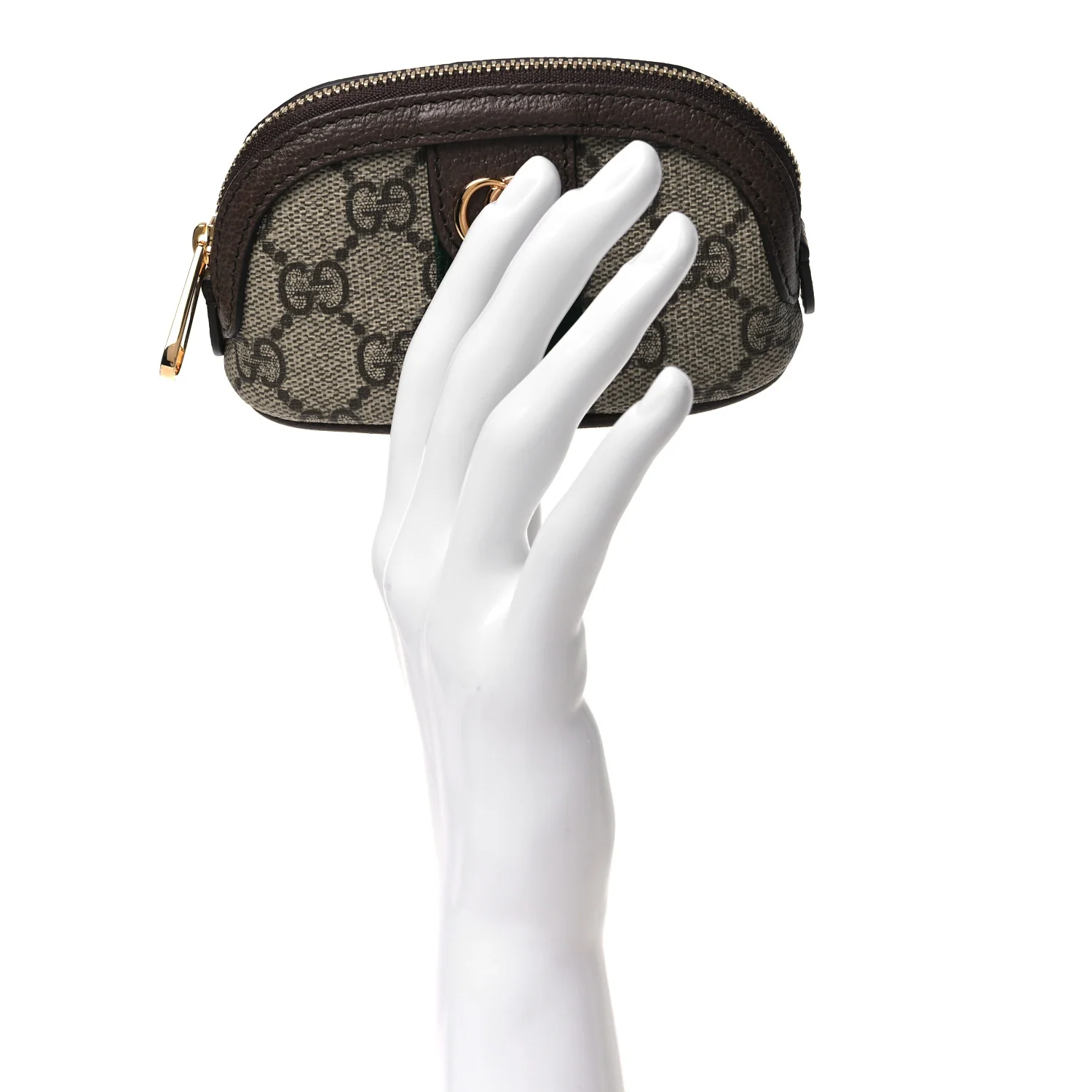 GG Supreme Monogram Web Ophidia Dome Key Pouch Beige New Acero - Image 2