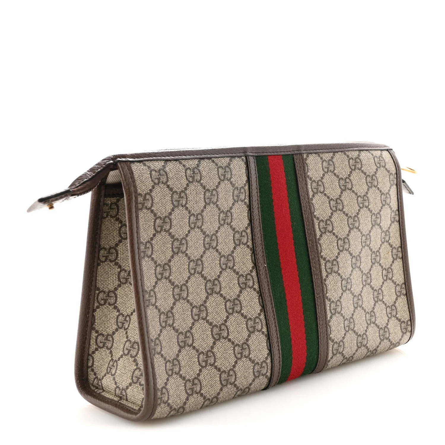 GG Supreme Monogram Web Ophidia GG Toiletry Case Beige New Acero - Image 3