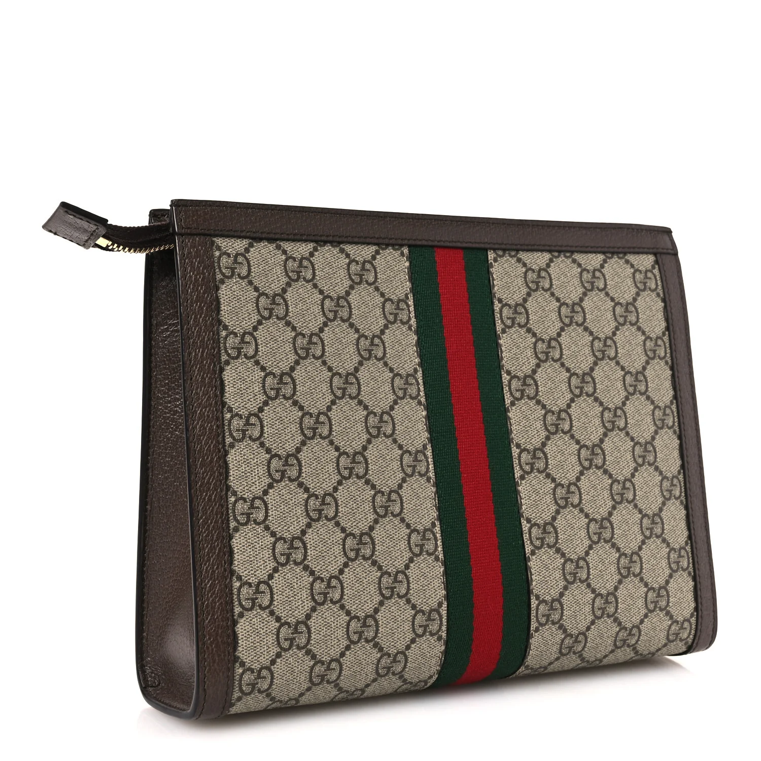 GG Supreme Monogram Web Ophidia Pouch Brown - Image 3
