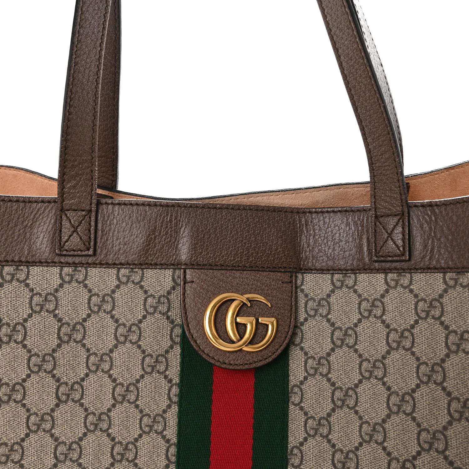 GG Supreme Monogram Web Ophidia Tote Brown - Image 9