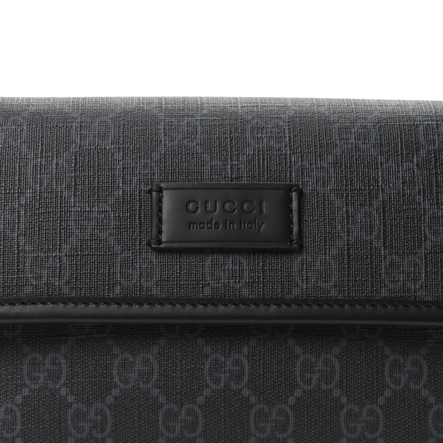 GG Supreme Monogram Web Slim Belt Bag Black Grey - Image 8