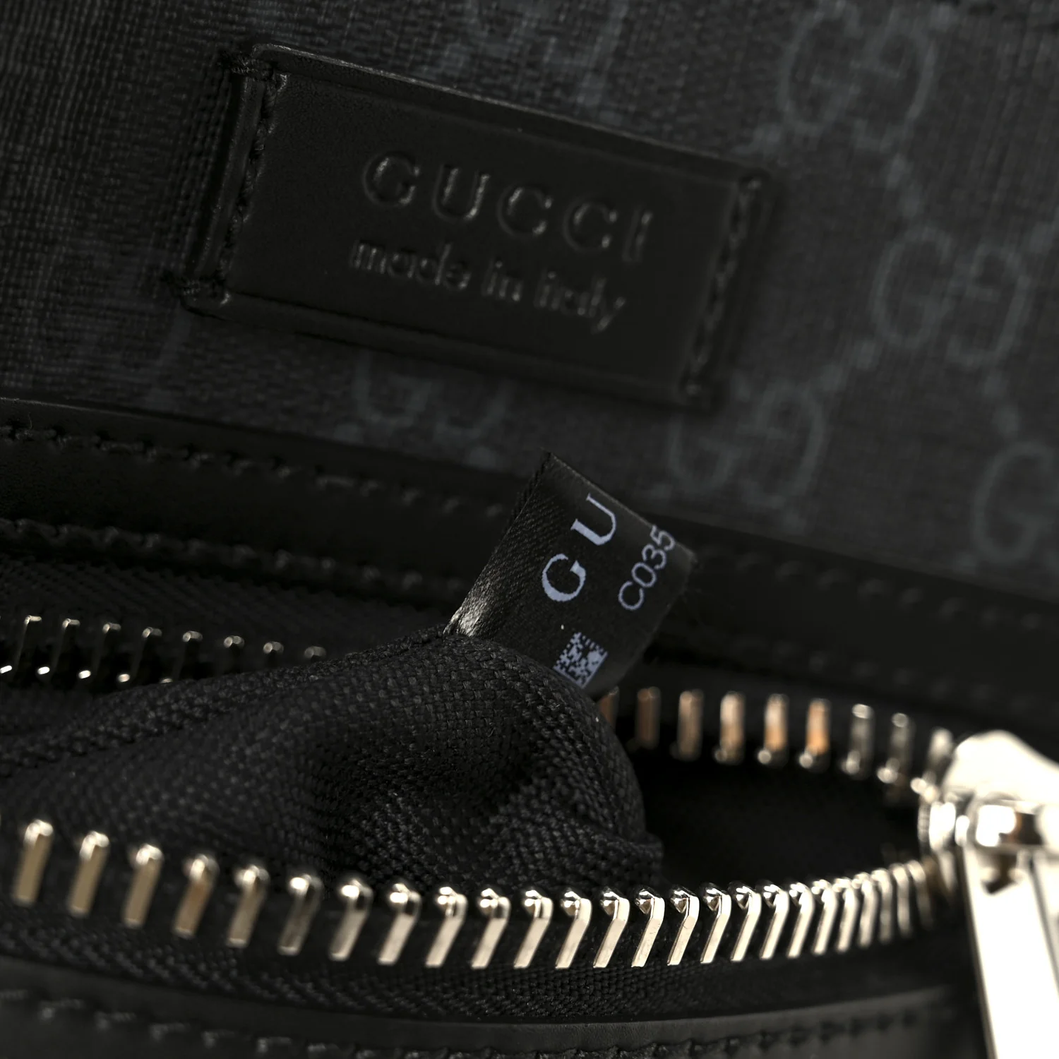 GG Supreme Monogram Web Small Flat Messenger Bag Black Grey - Image 8