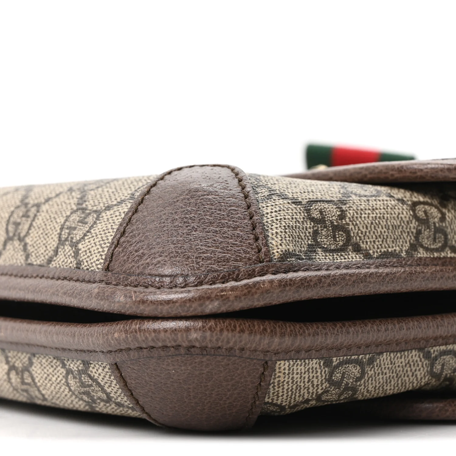 GG Supreme Monogram Web Small Neo Vintage Double Flap Messenger Bag Beige New Acero - Image 10