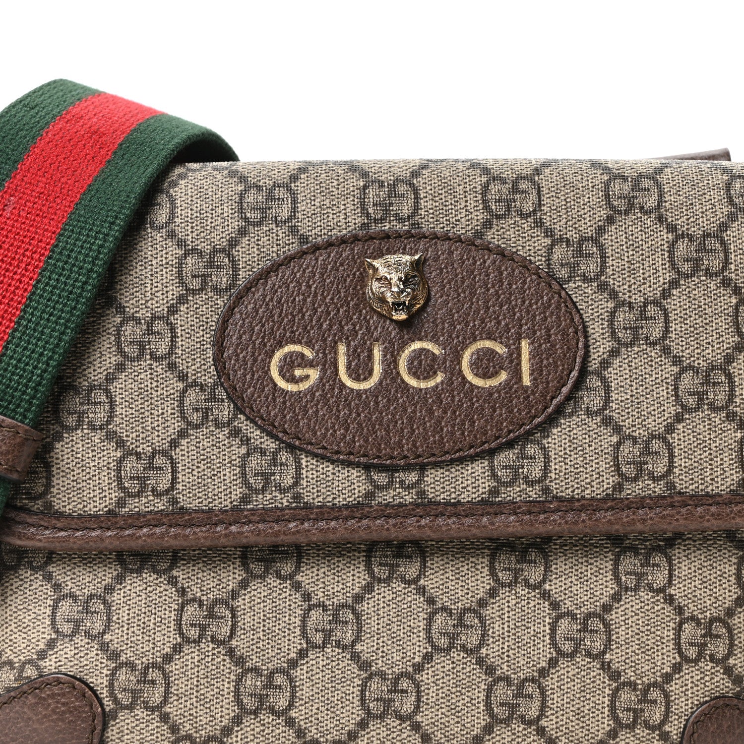 GG Supreme Monogram Web Small Neo Vintage Double Flap Messenger Bag Beige New Acero - Image 8