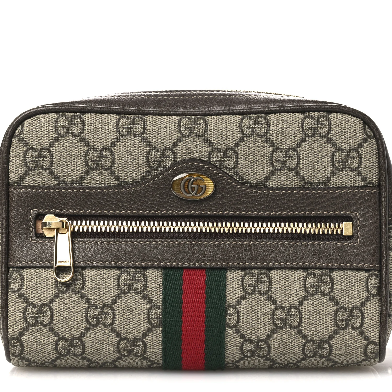 GG Supreme Monogram Web Small Ophidia Belt Bag 75 30 Dark Brown - Image 8