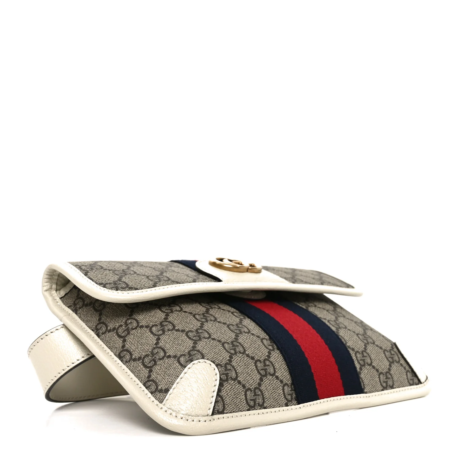 GG Supreme Monogram Web Small Ophidia Belt Bag 85 34 Beige Ebony White - Image 4