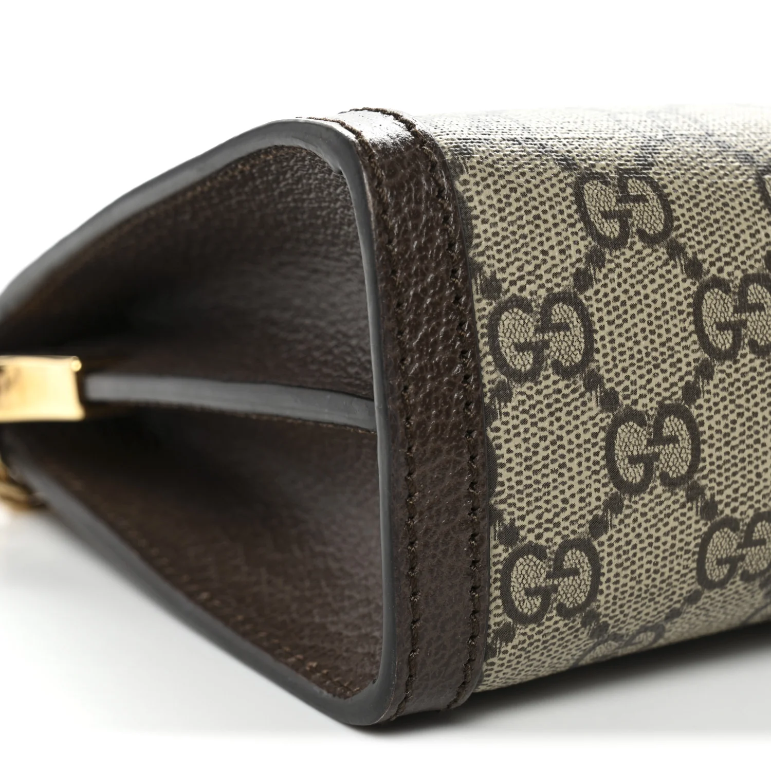 GG Supreme Monogram Web Small Ophidia Chain Shoulder Bag Brown - Image 9