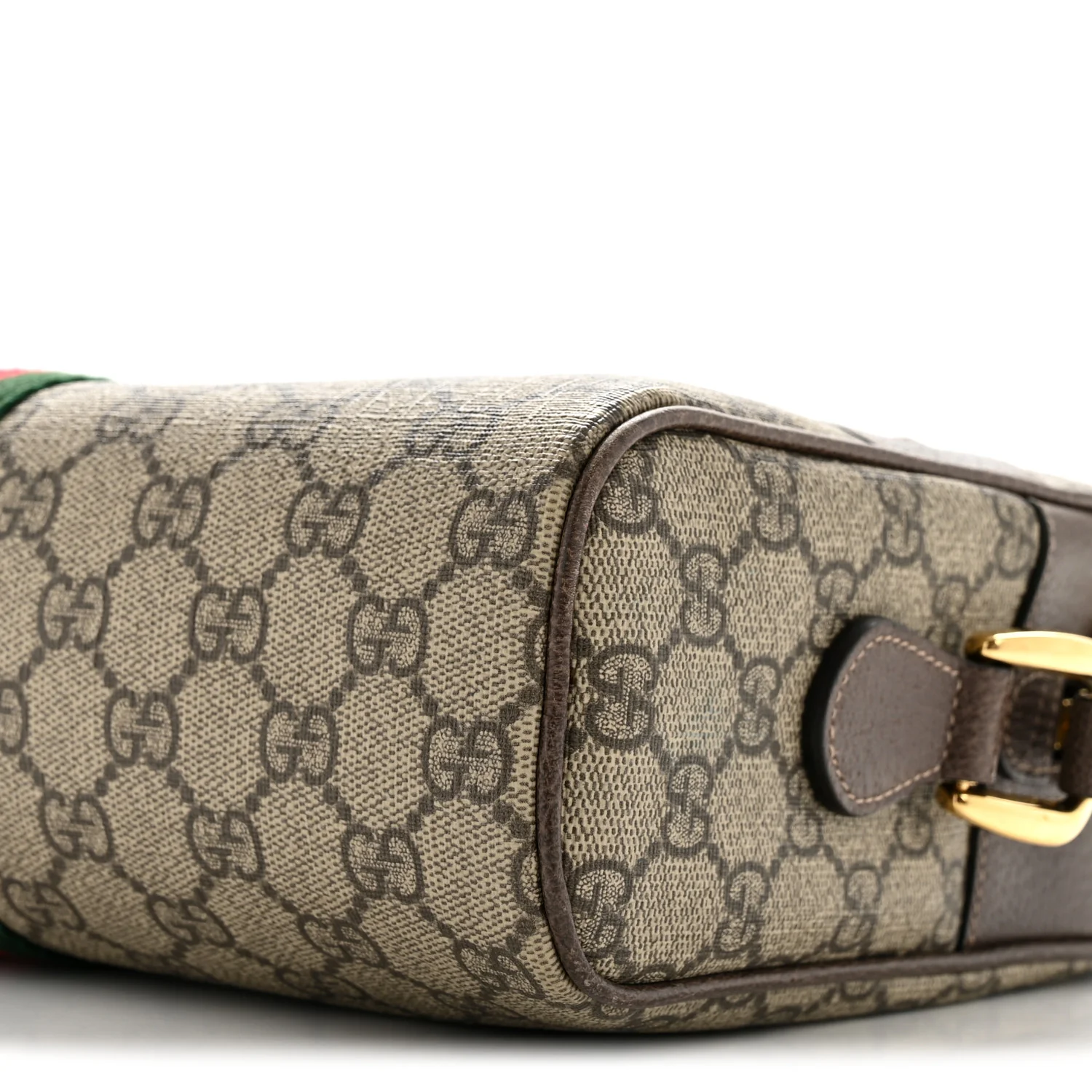 GG Supreme Monogram Web Small Ophidia Shoulder Bag Brown - Image 10