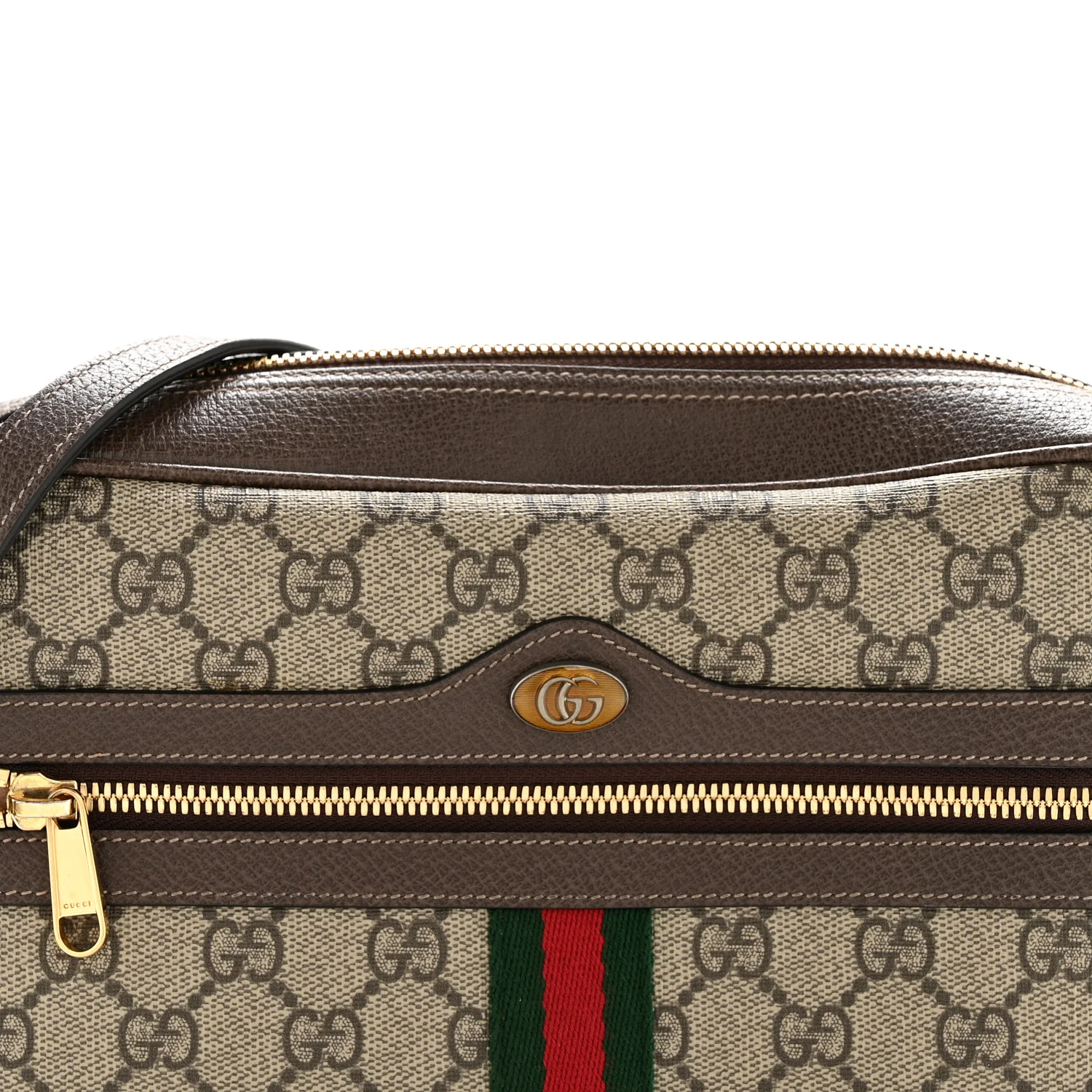 GG Supreme Monogram Web Small Ophidia Shoulder Bag Brown - Image 8