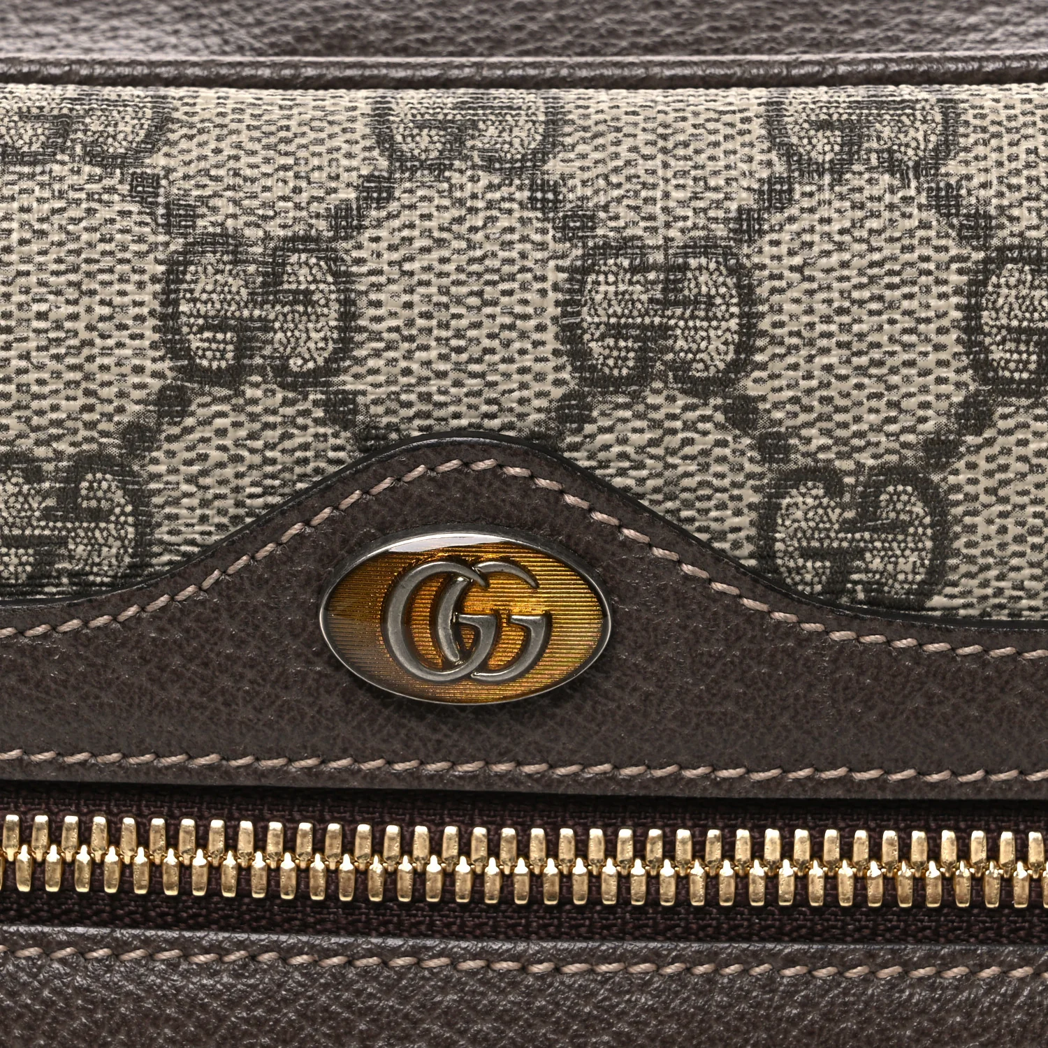 GG Supreme Monogram Web Small Ophidia Shoulder Bag Brown - Image 7