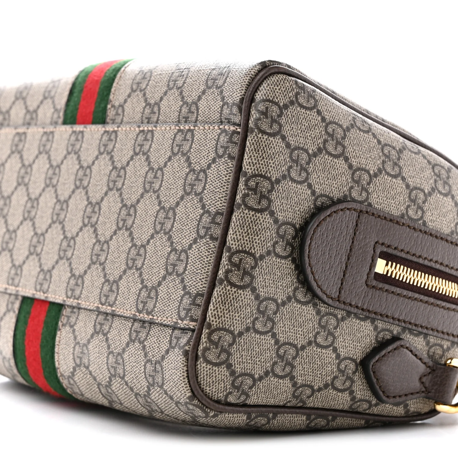 GG Supreme Monogram Web Small Ophidia Top Handle Bag Beige Ebony - Image 10