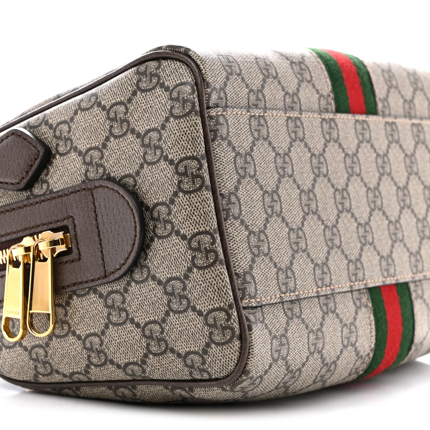 GG Supreme Monogram Web Small Ophidia Top Handle Bag Beige Ebony - Image 9