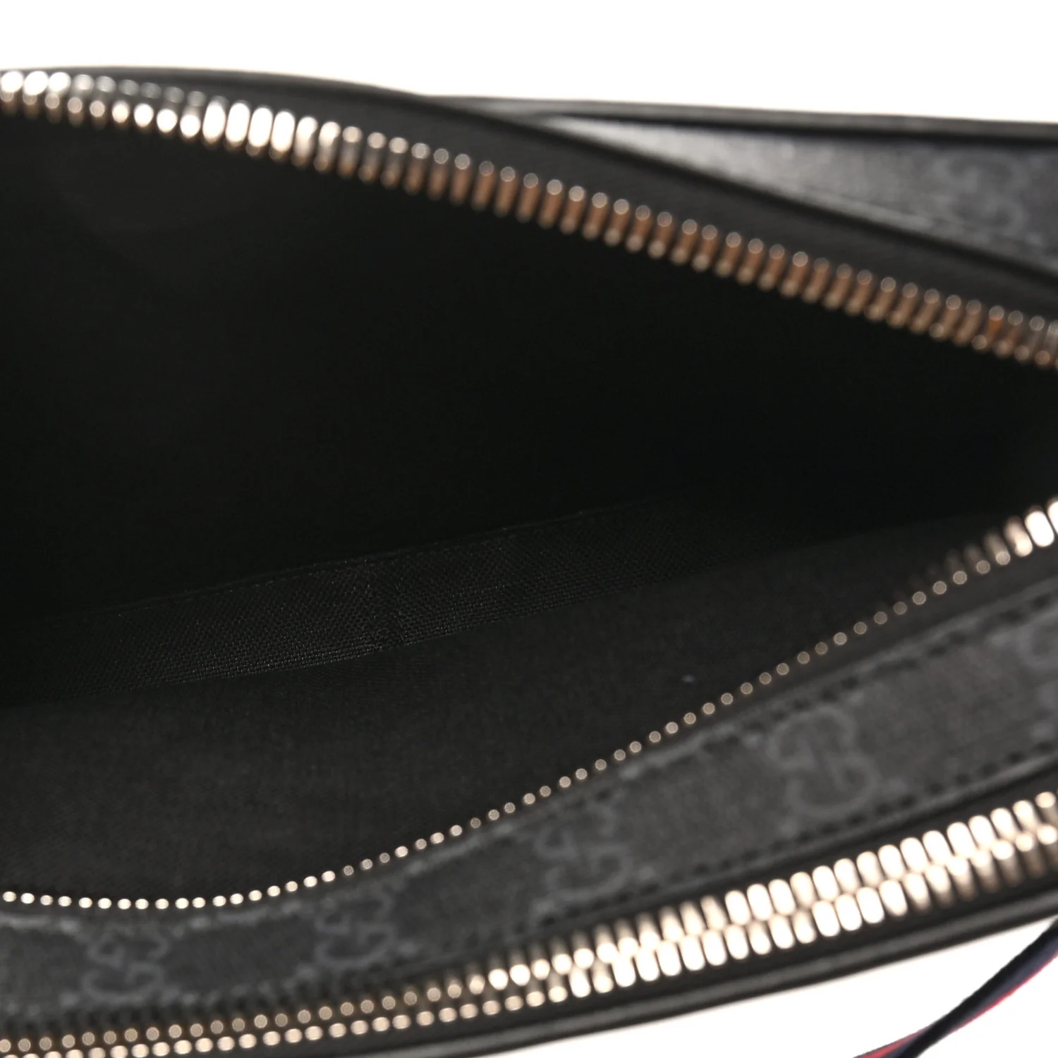 GG Supreme Monogram Web Small Shoulder Bag Black Grey - Image 5