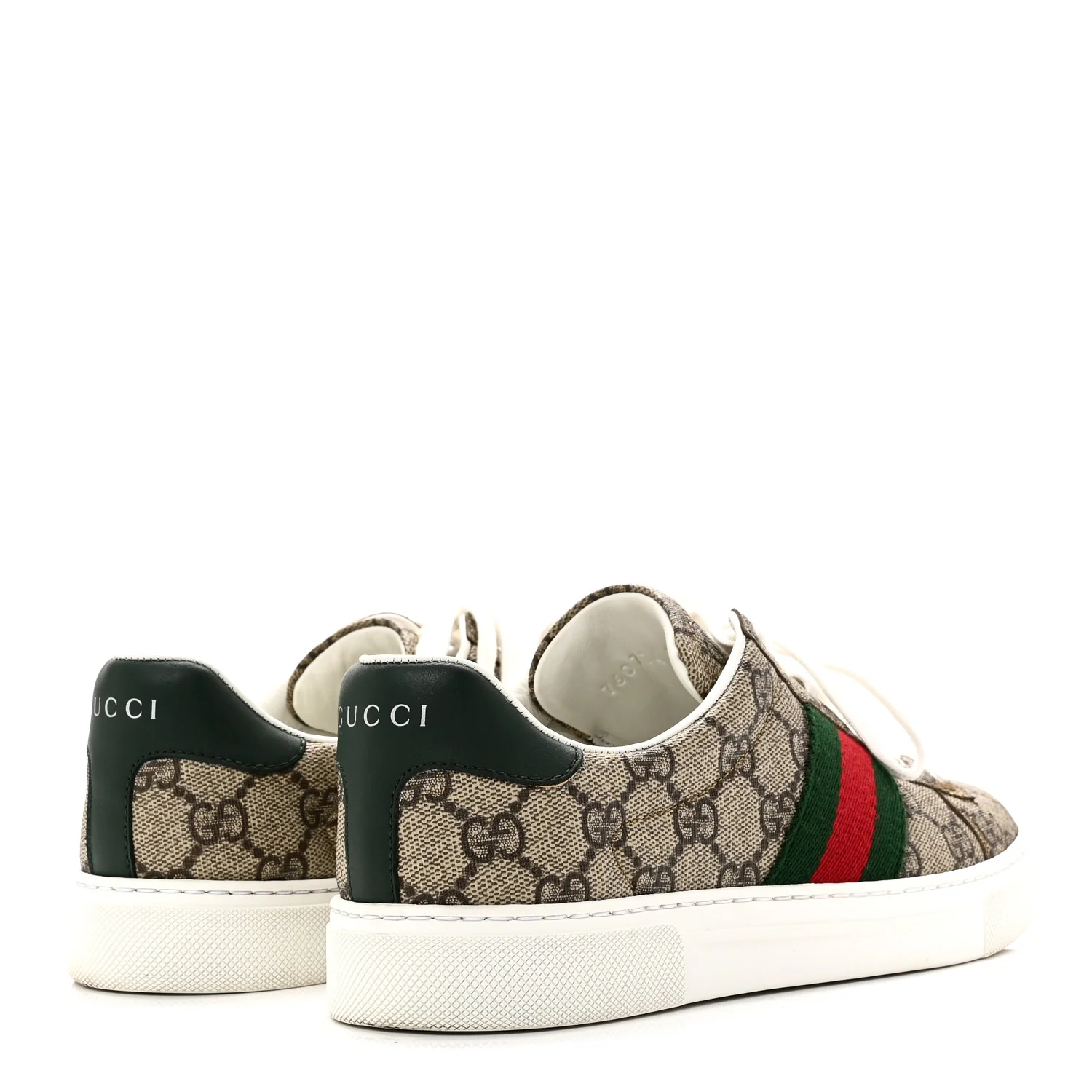 GG Supreme Monogram Womens New Ace Low-Top Sneaker 36.5 Beige - Image 5