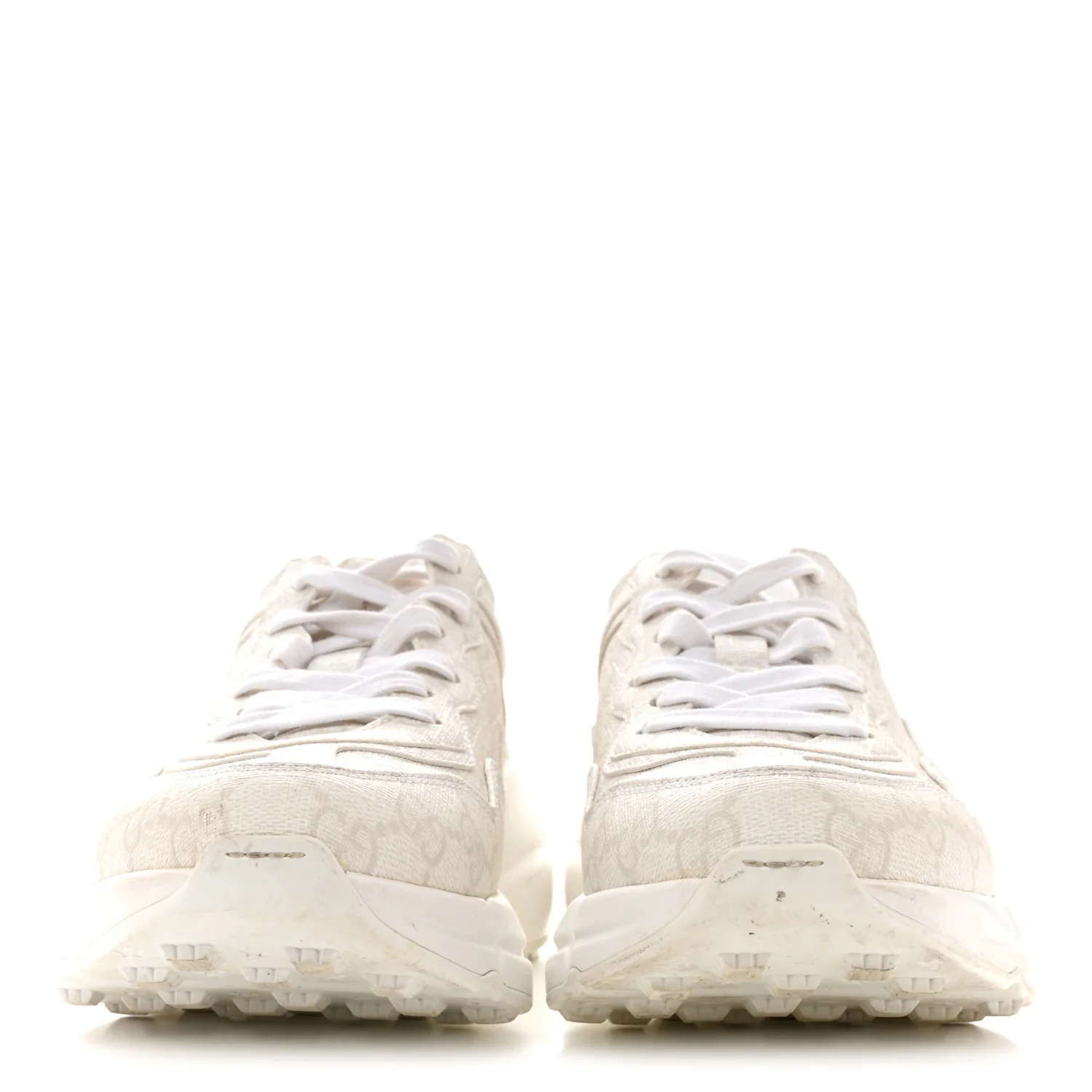 GG Supreme Monogram Womens Rhyton Sneakers 36.5 White - Image 3