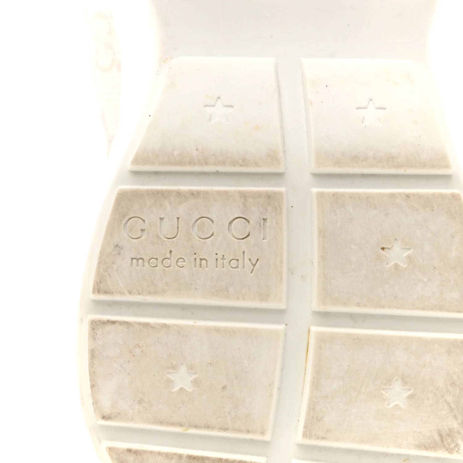 GG Supreme Monogram Womens Rhyton Sneakers 36.5 White - Image 8