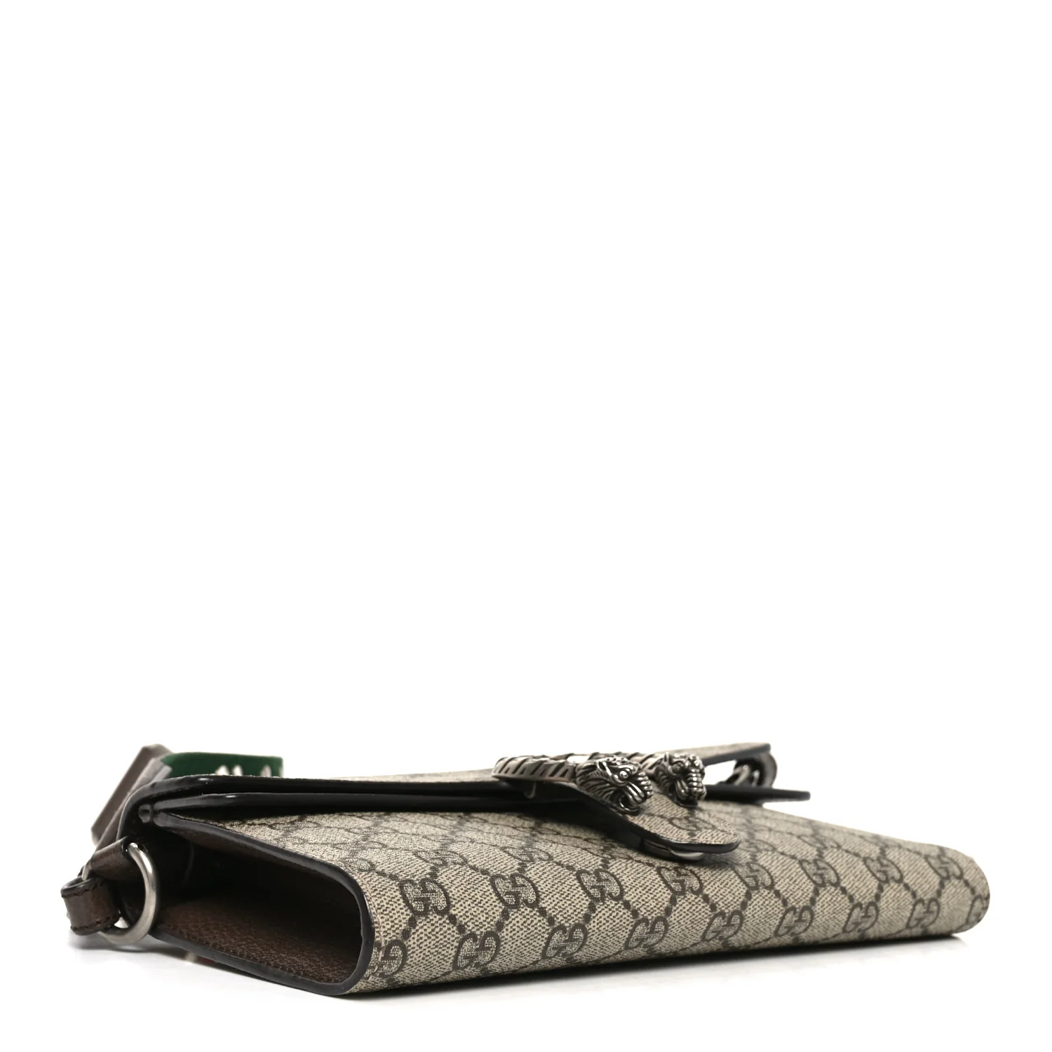 GG Supreme Web Monogram Textured Dollar Calfskin Dionysus Small Shoulder Bag Beige Ebony New Acero - Image 4