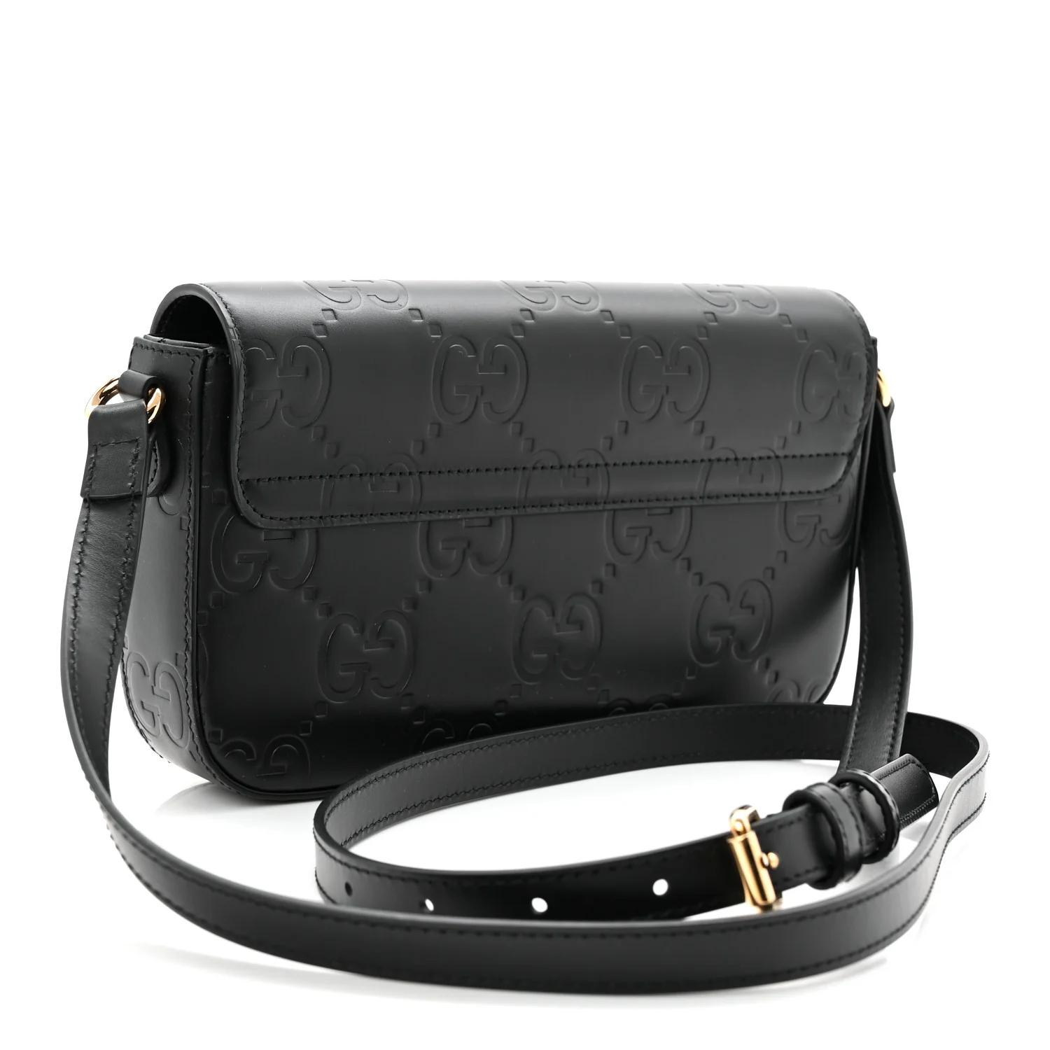 Gilbert Calfskin GG Super Mini Shoulder Bag Black - Image 3