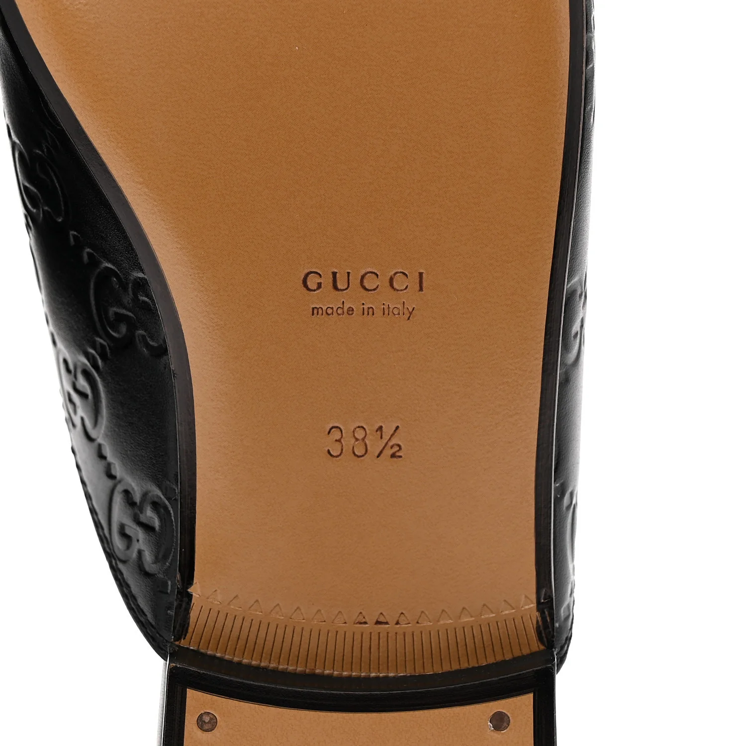 Glamour Calfskin Guccissima Womens Princetown Slippers 38.5 Black - Image 7