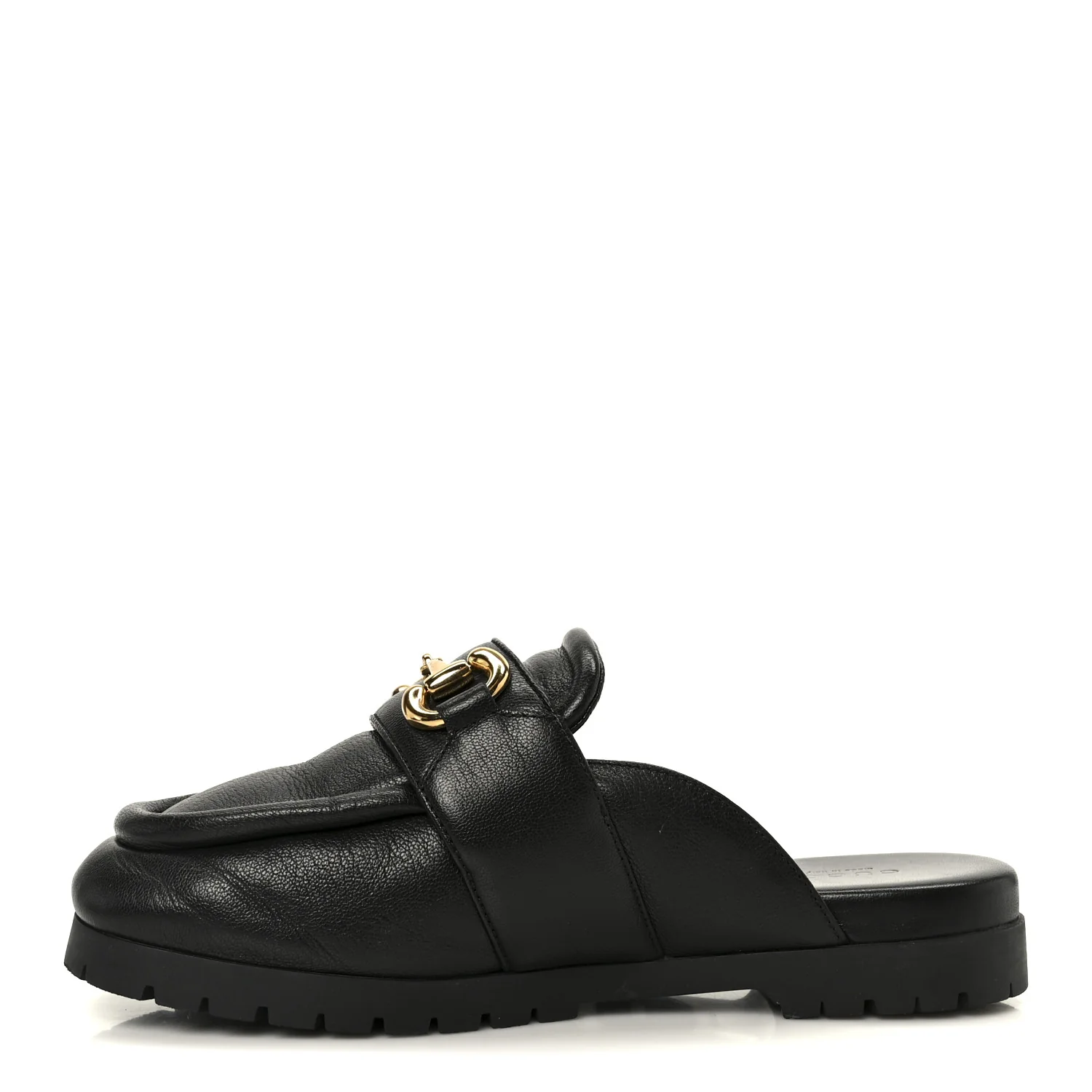 Goatskin Auroville Horsebit Mules 37.5 Black