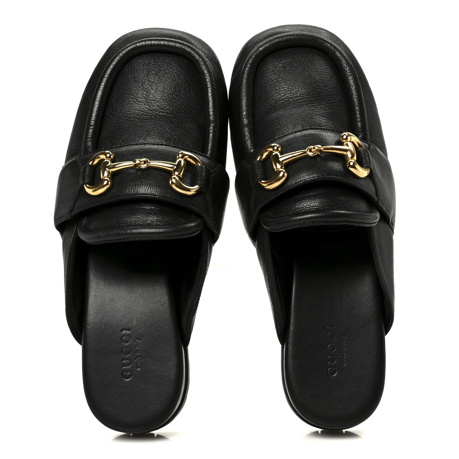 Goatskin Auroville Horsebit Mules 37.5 Black - Image 2
