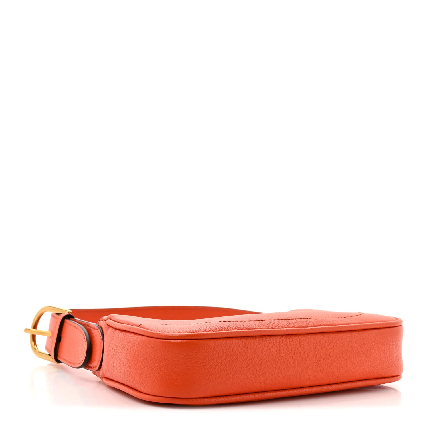 Goatskin Mini Aphrodite Shoulder Bag Orange - Image 4