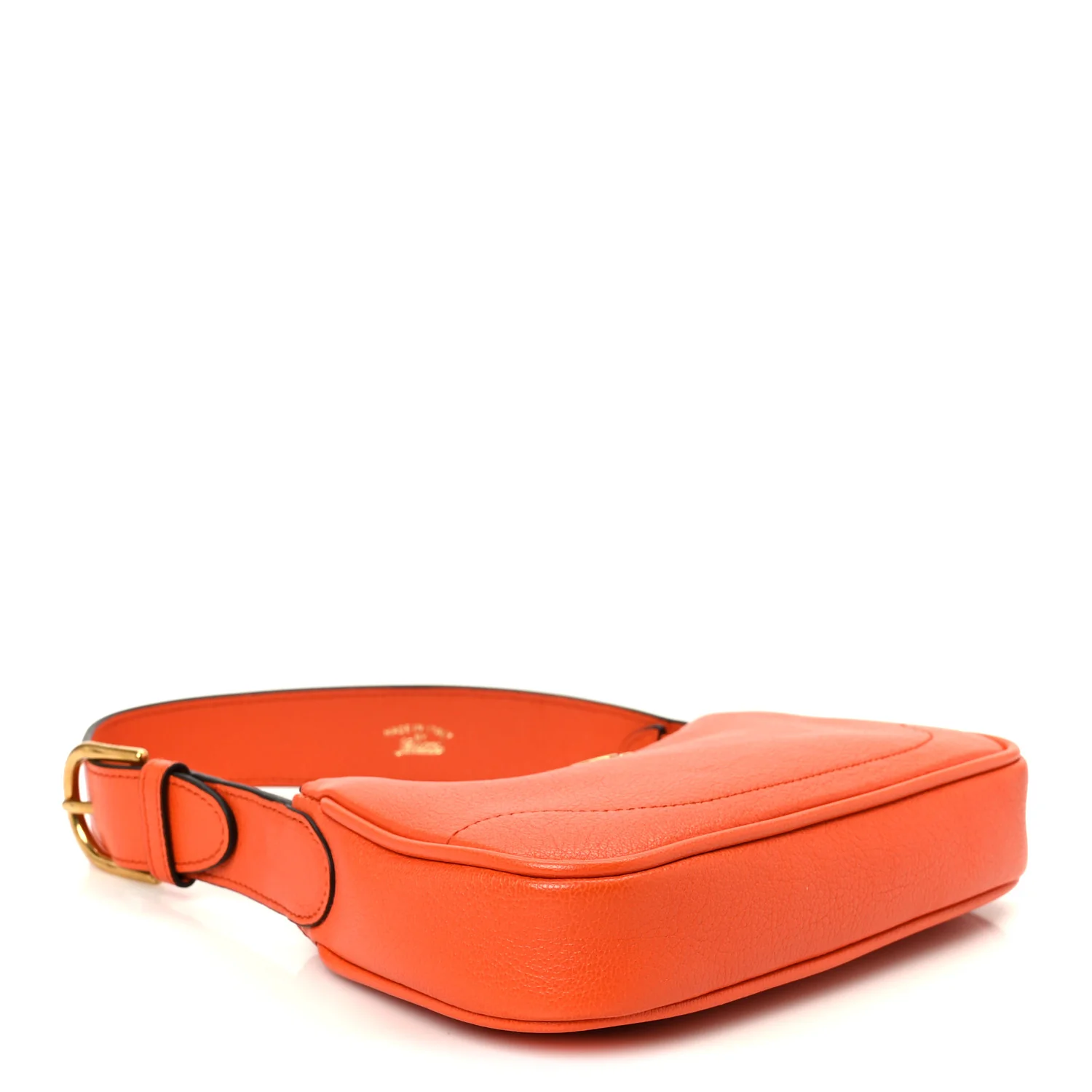 Goatskin Mini Aphrodite Shoulder Bag Orange - Image 3